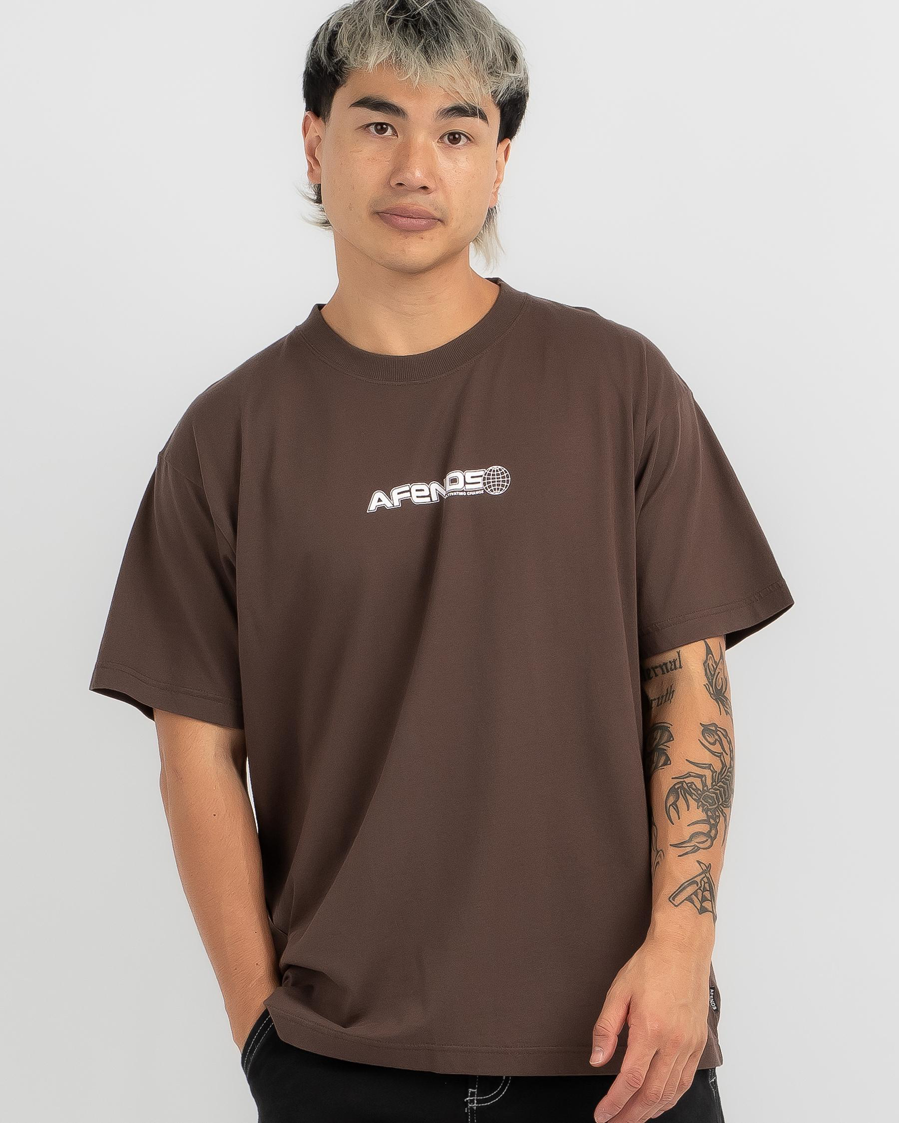 Shop Afends Pilot T-Shirt In Coffee - Fast Shipping & Easy Returns ...