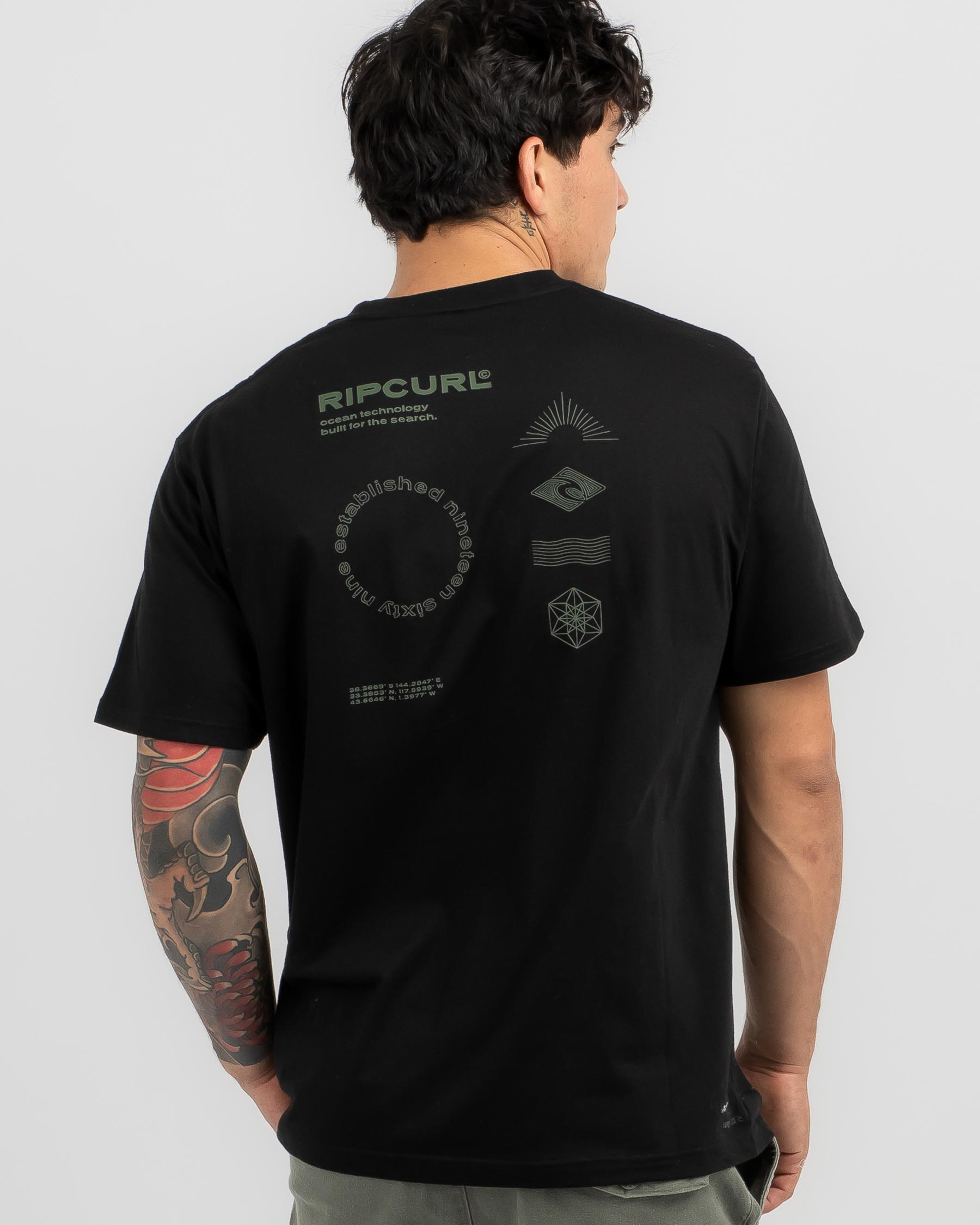 Rip Curl Vaporcool Balance T-Shirt In Black - FREE* Shipping & Easy ...