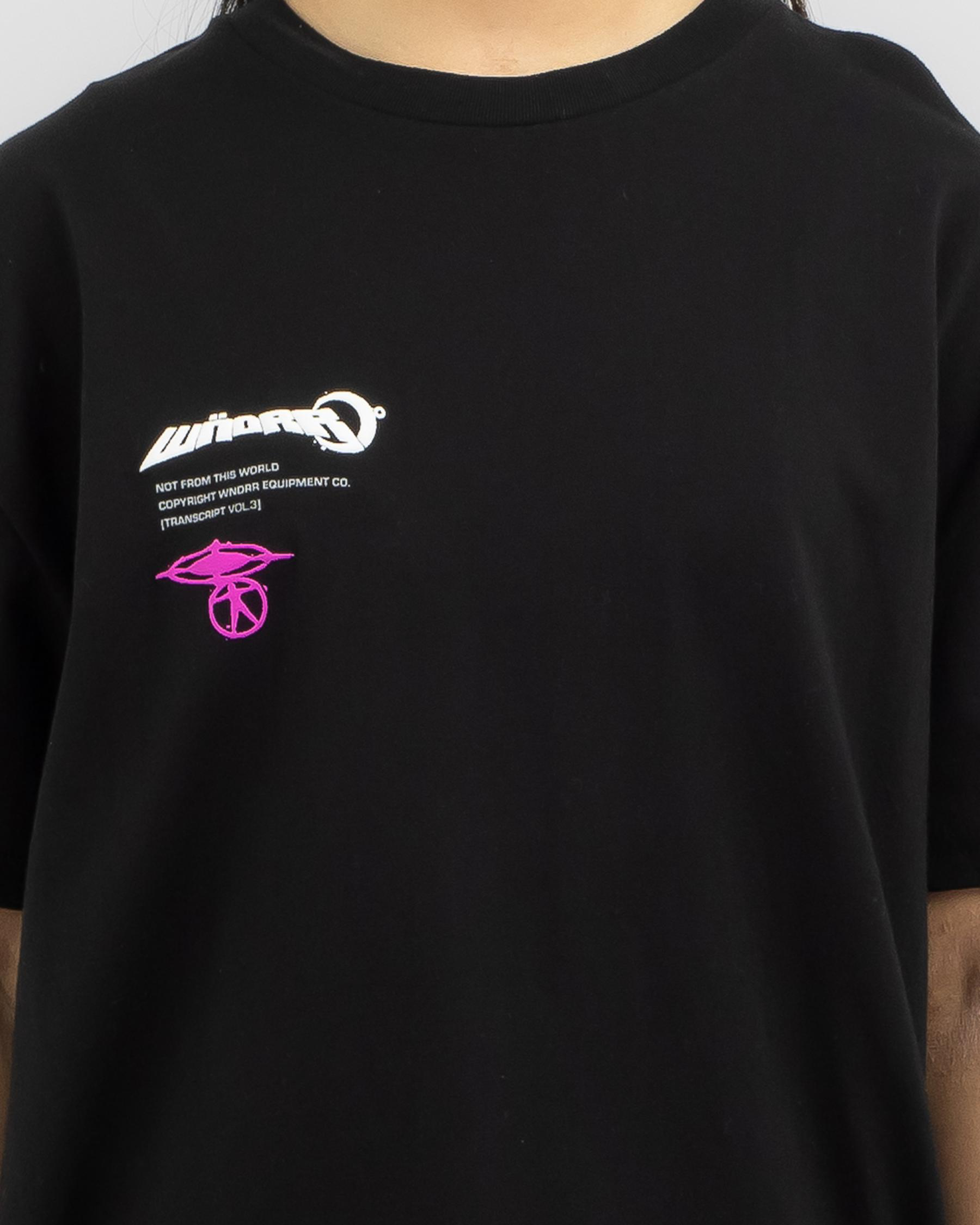 Shop Wndrr Outta World Box Fit TShirt In Black Fast Shipping & Easy
