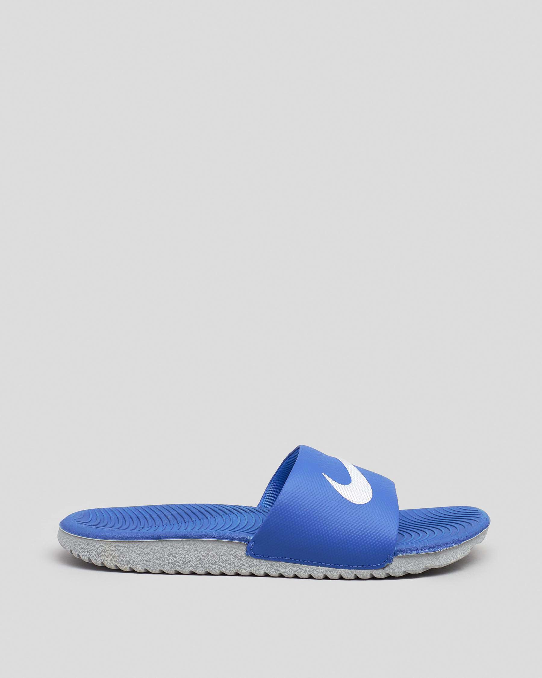 Nike Boys' Kawa Slides In Hyper Cobalt/white - Fast Shipping & Easy ...