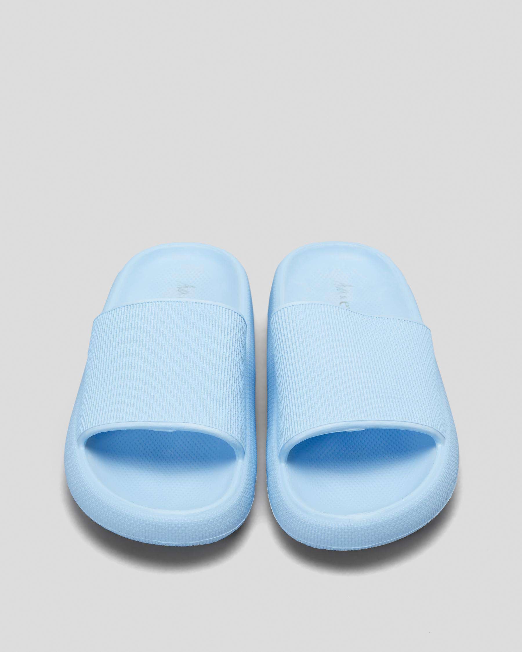 Shop Ava And Ever Girls' Summer Slide Sandals In Sky Blue - Fast ...