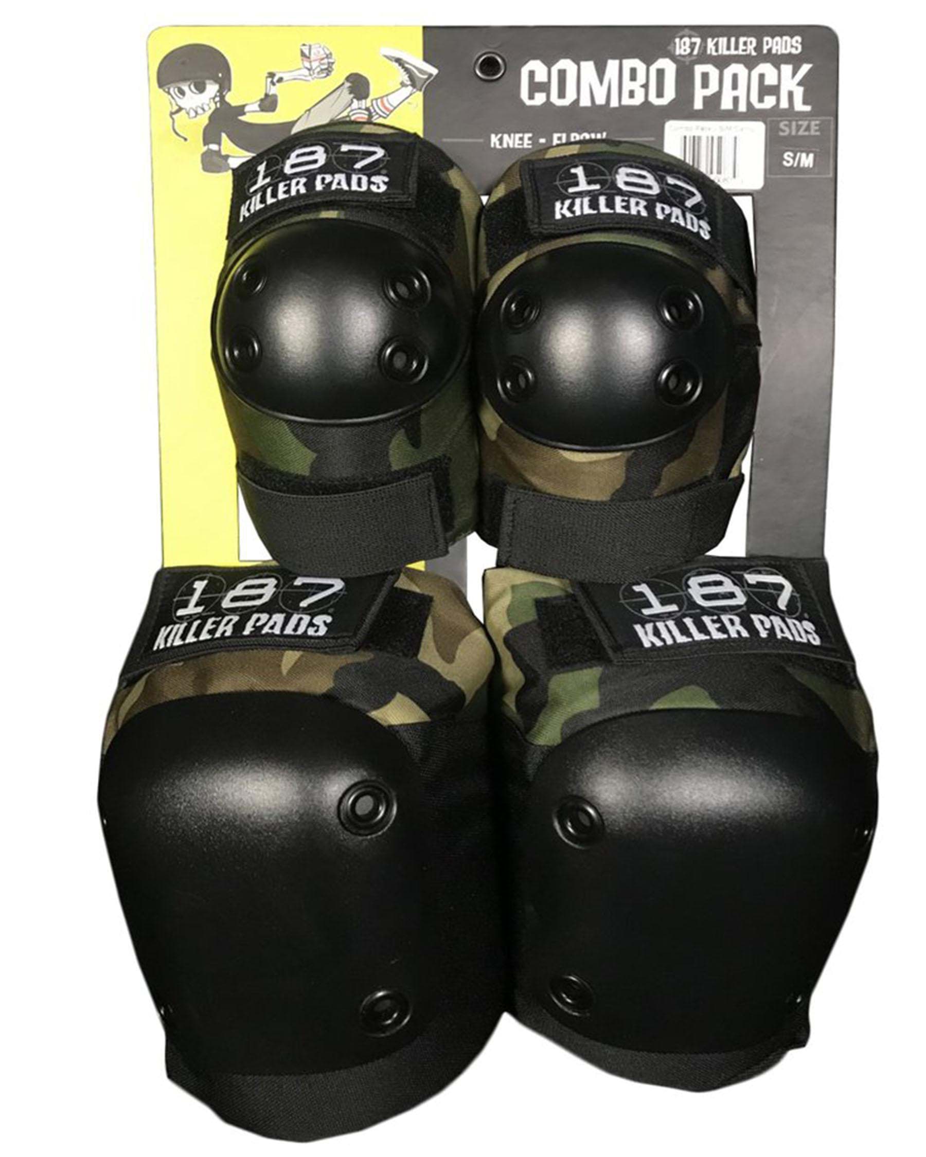 187 Killer Pads Skate Gear Protective Combo Pack In Camo - FREE ...