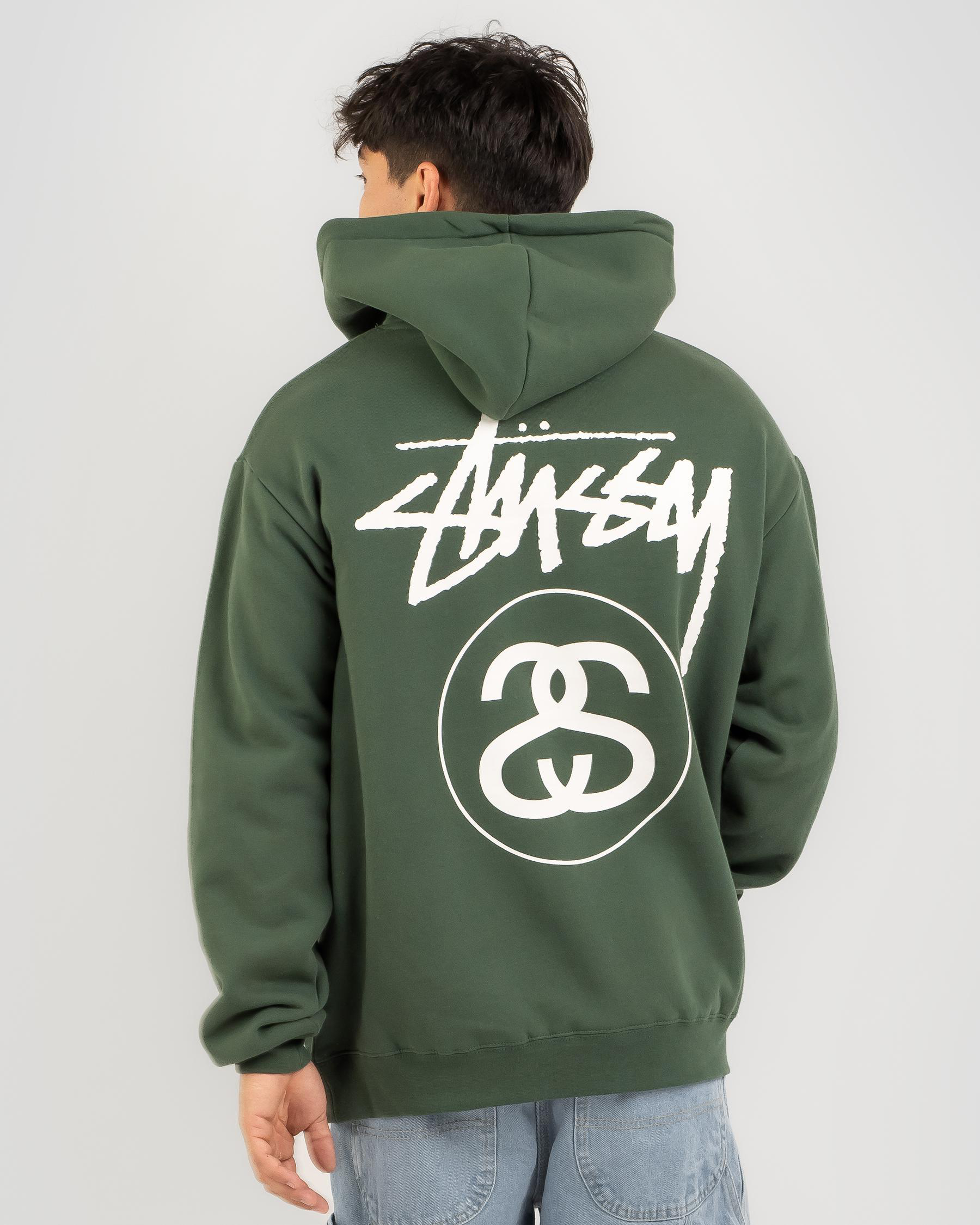 Stussy Solid Stock Link Hoodie In Fern Green - Fast Shipping & Easy ...