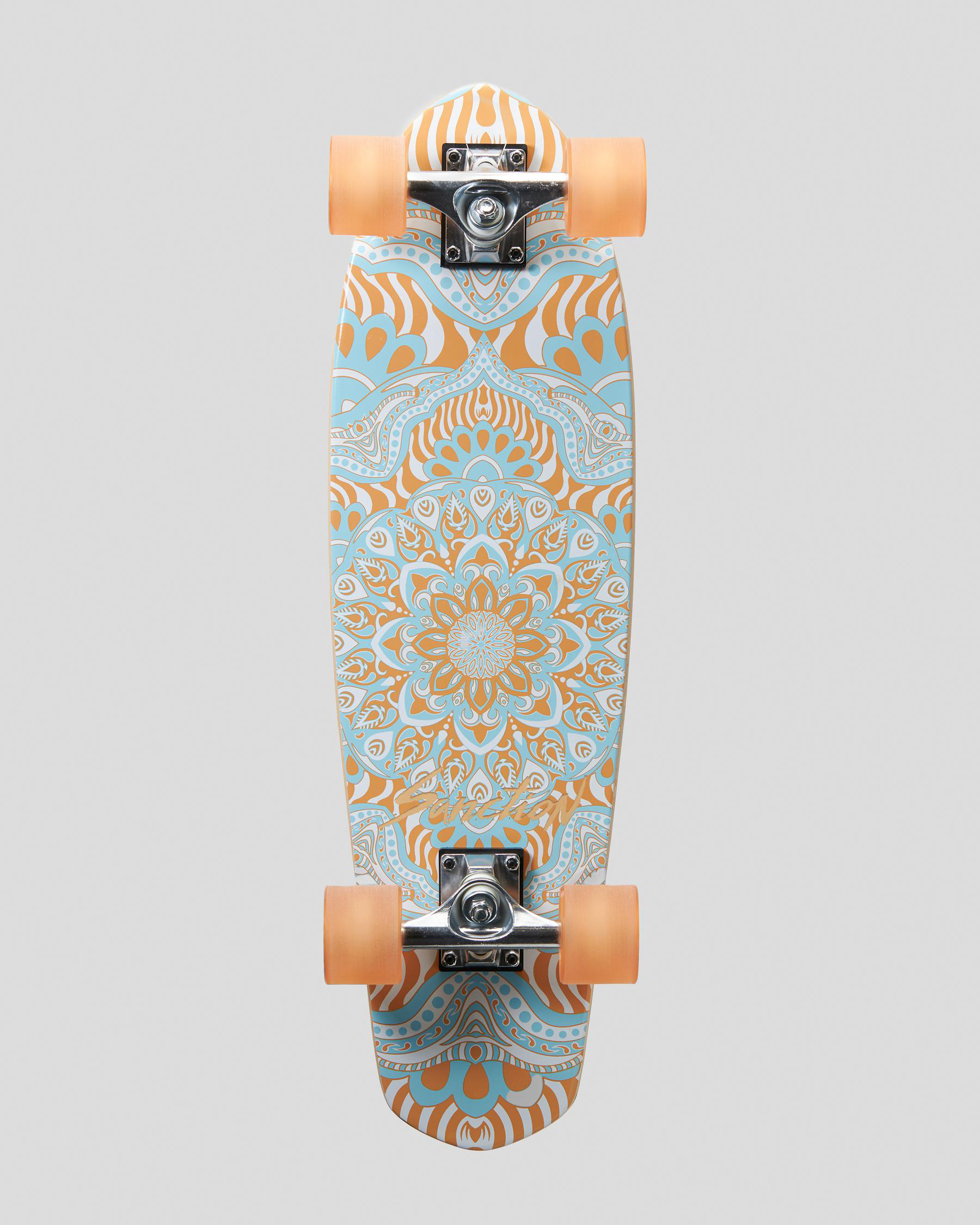 Shop Sanction Nirvana Cruiser Skateboard In Blue/orange Fast Shipping
