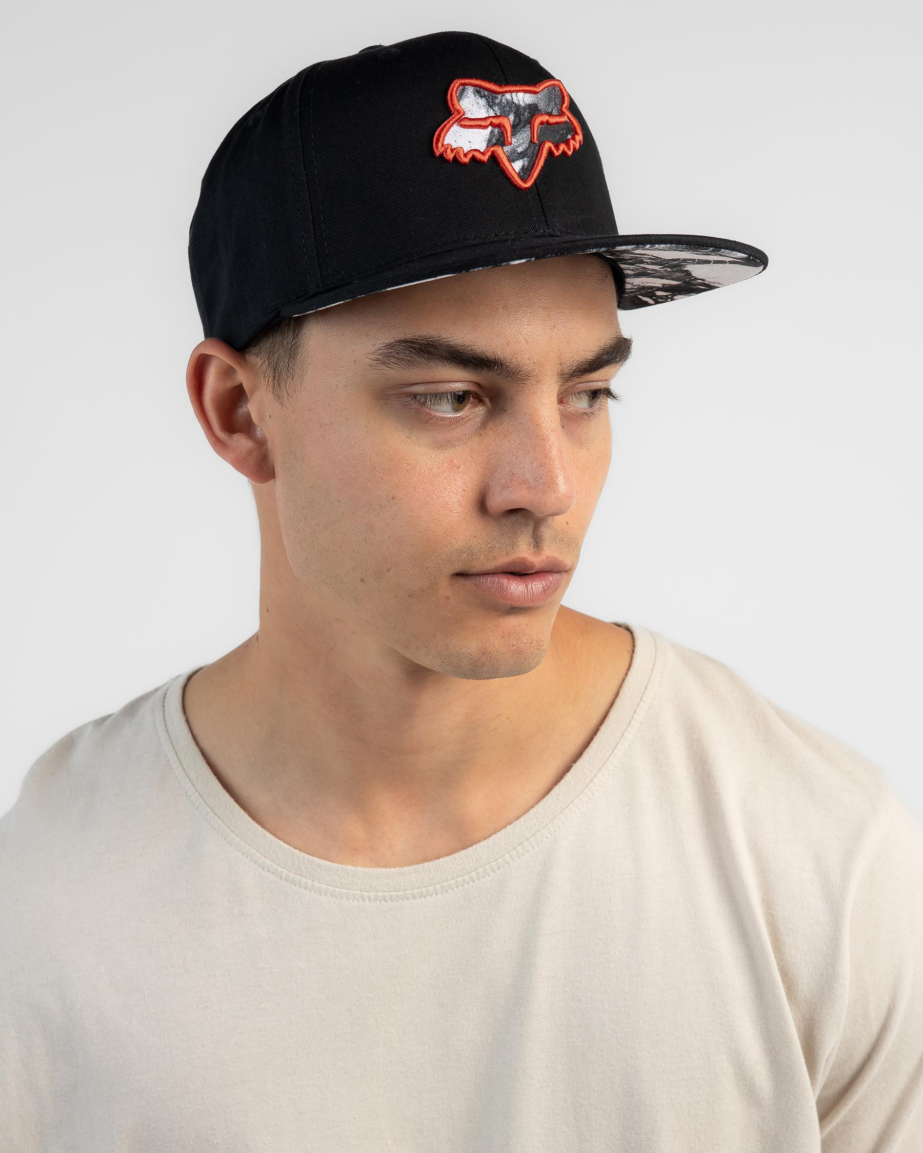 Shop Fox Karrera Snapback hat In Black Fast Shipping & Easy Returns