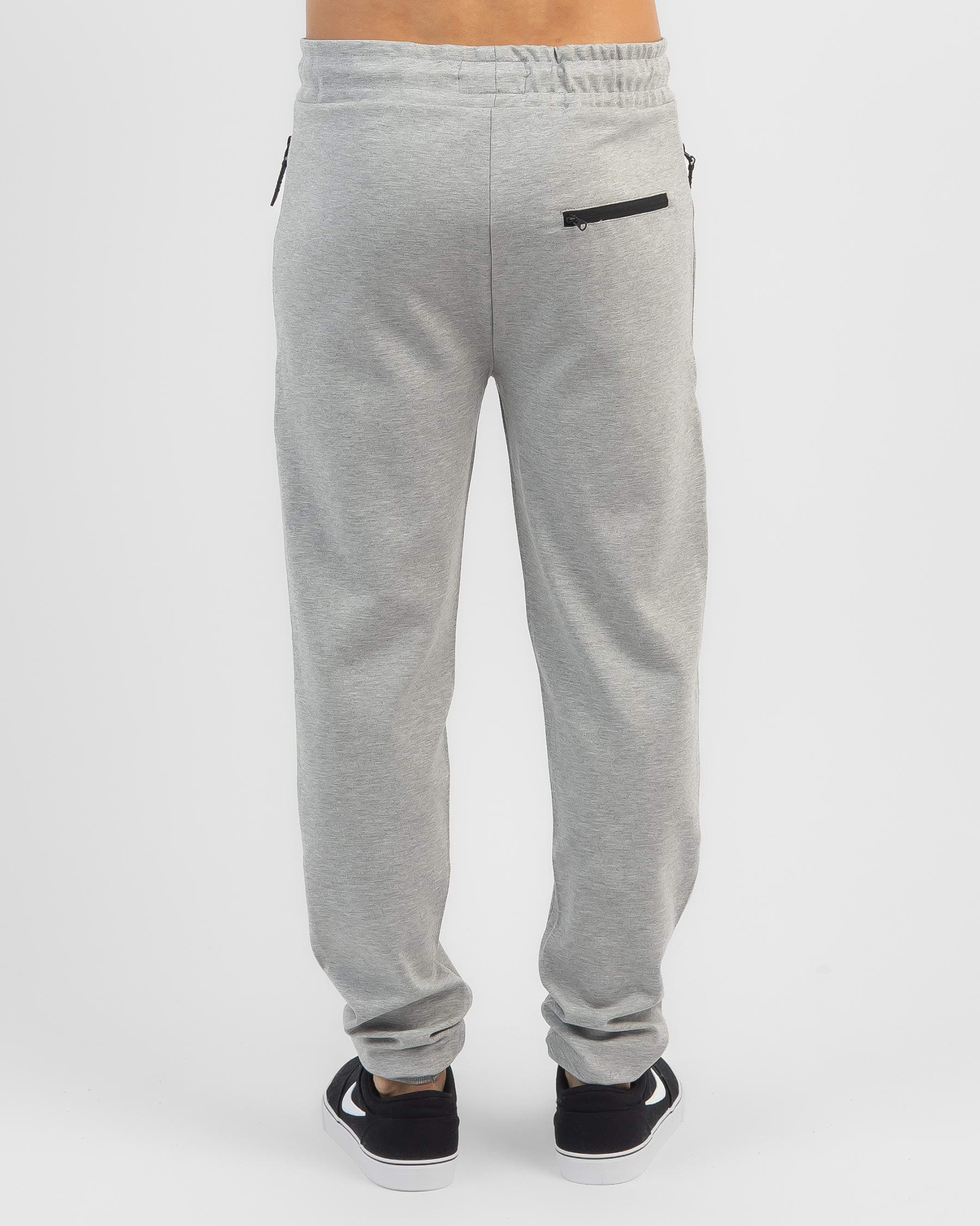 Lucid Compose Track Pants In Light Grey Marle - Fast Shipping & Easy ...