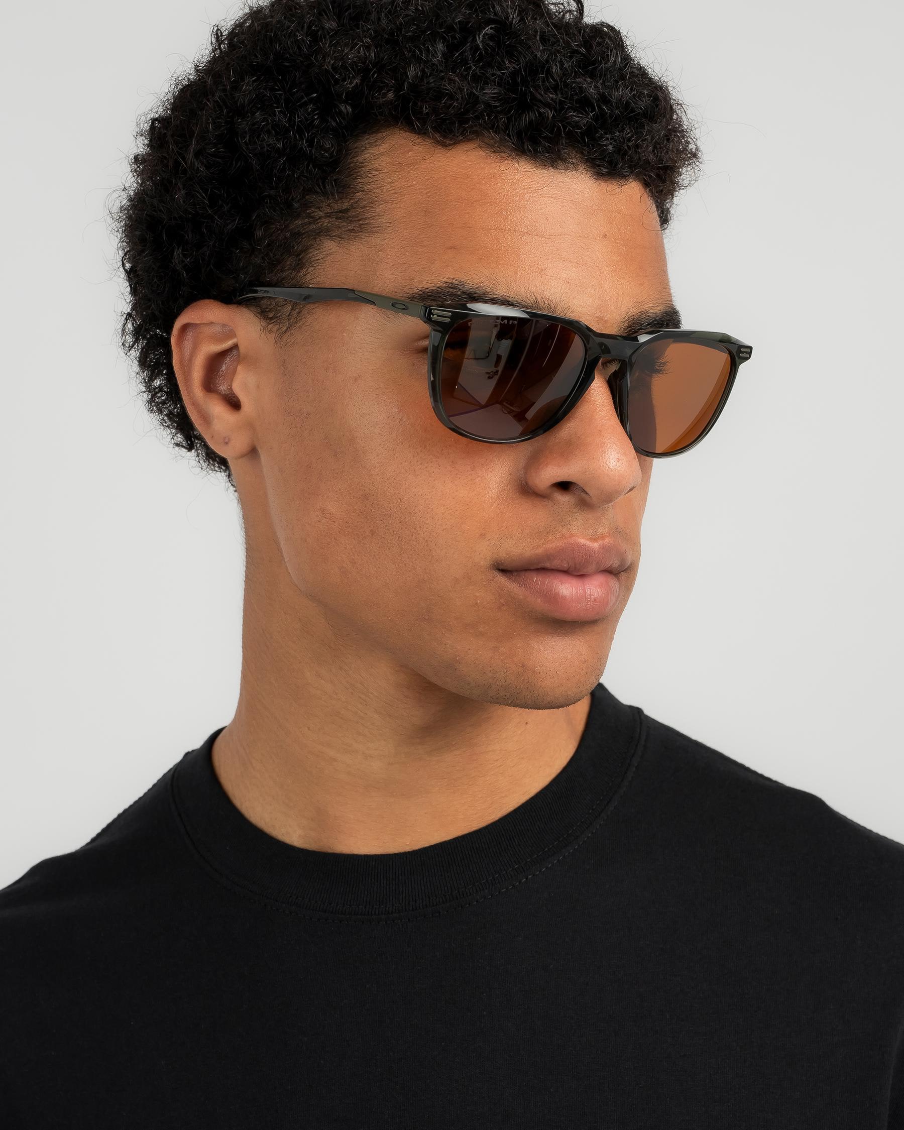 Shop Oakley Thurso Prizm Polarised Sunglasses In Olive Ink / Prizm ...