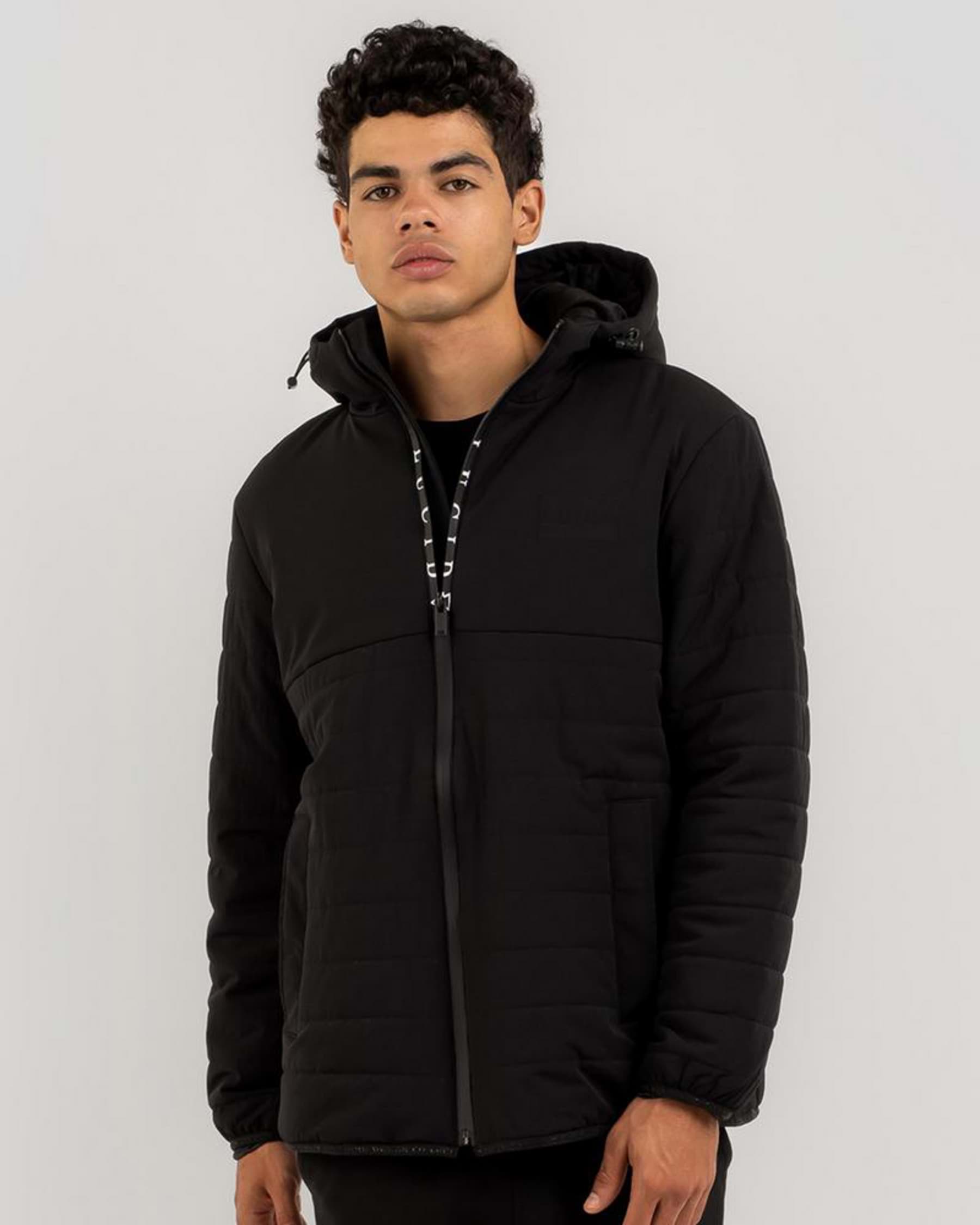 Lucid Montreal Hooded Puffer Jacket In Black - Fast Shipping & Easy ...