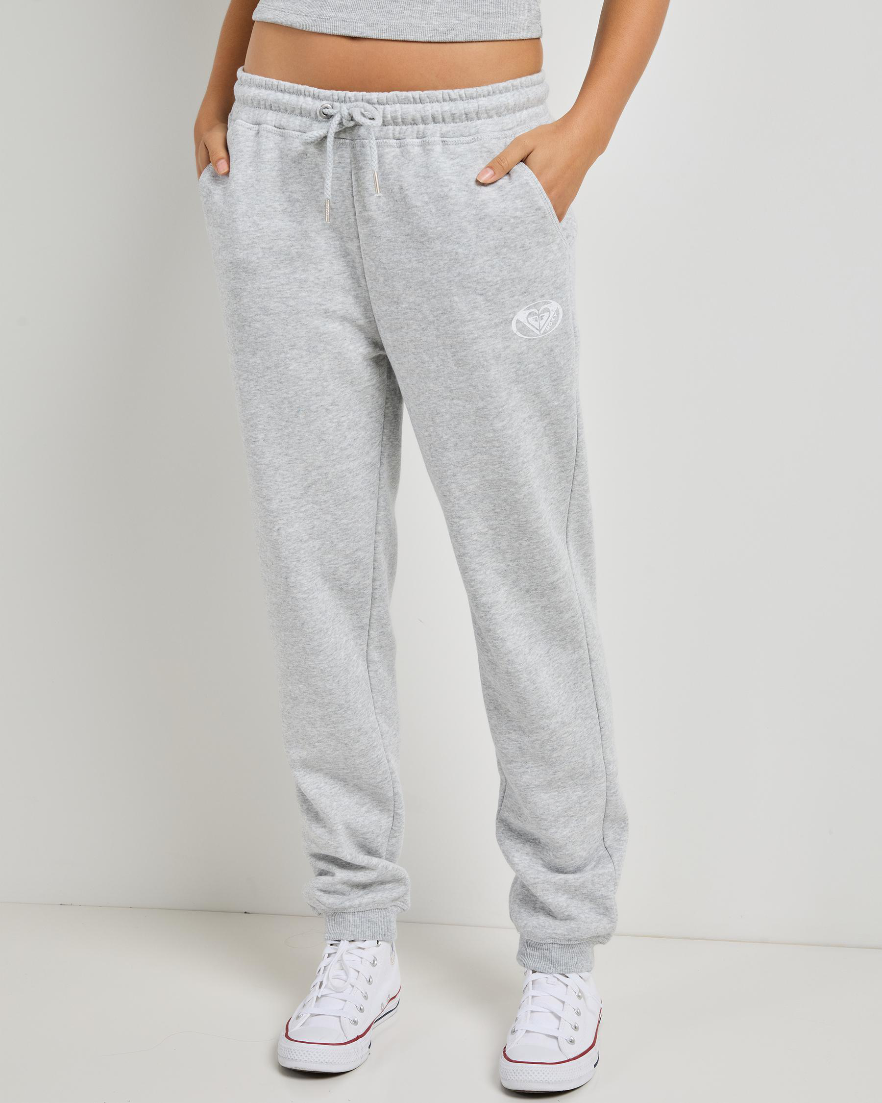 Shop Roxy Surf Stoked Track Pants In Heritage Heather Fast Shipping