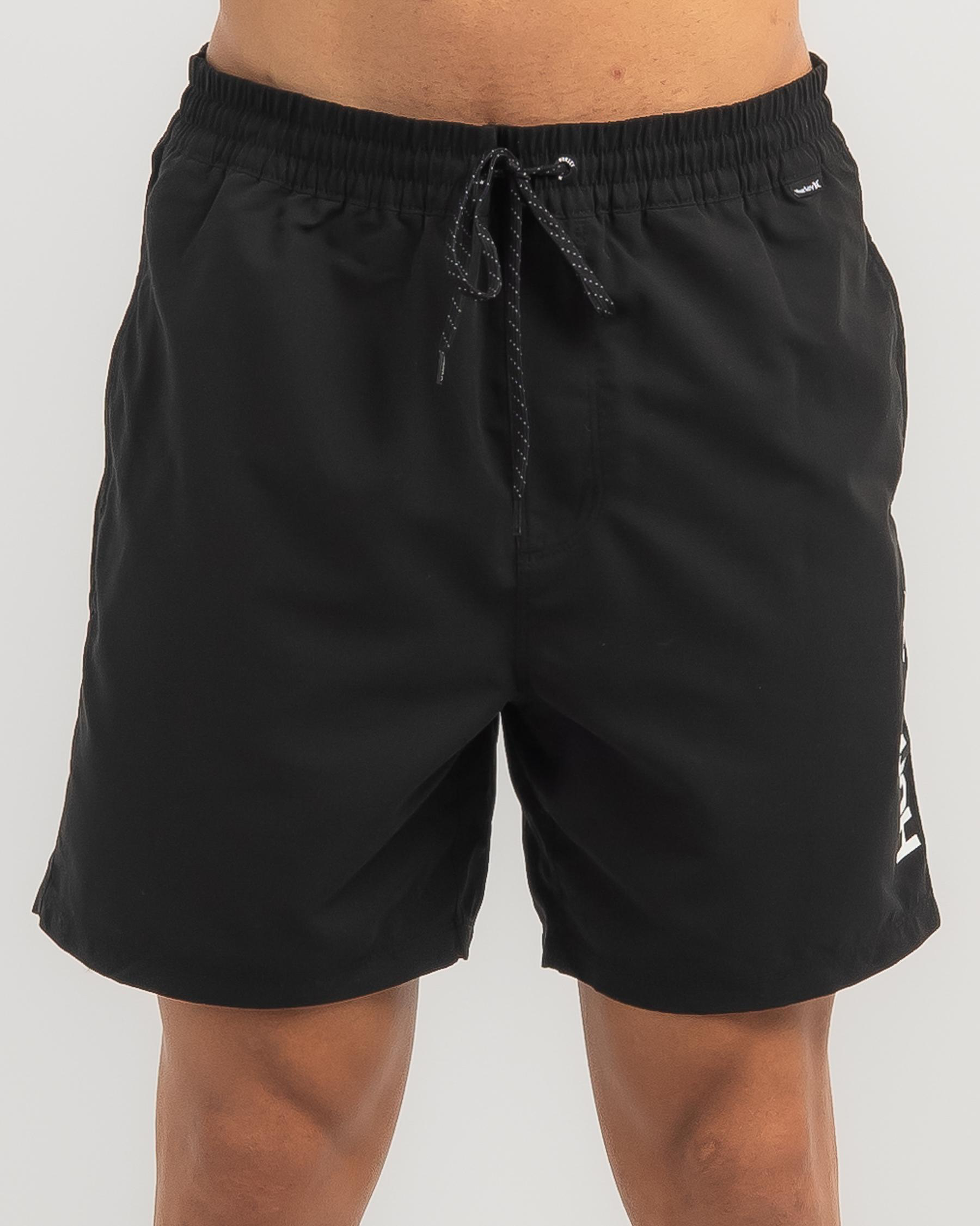 Shop Hurley Hurley One and Only Volley Board Shorts In Black Fast