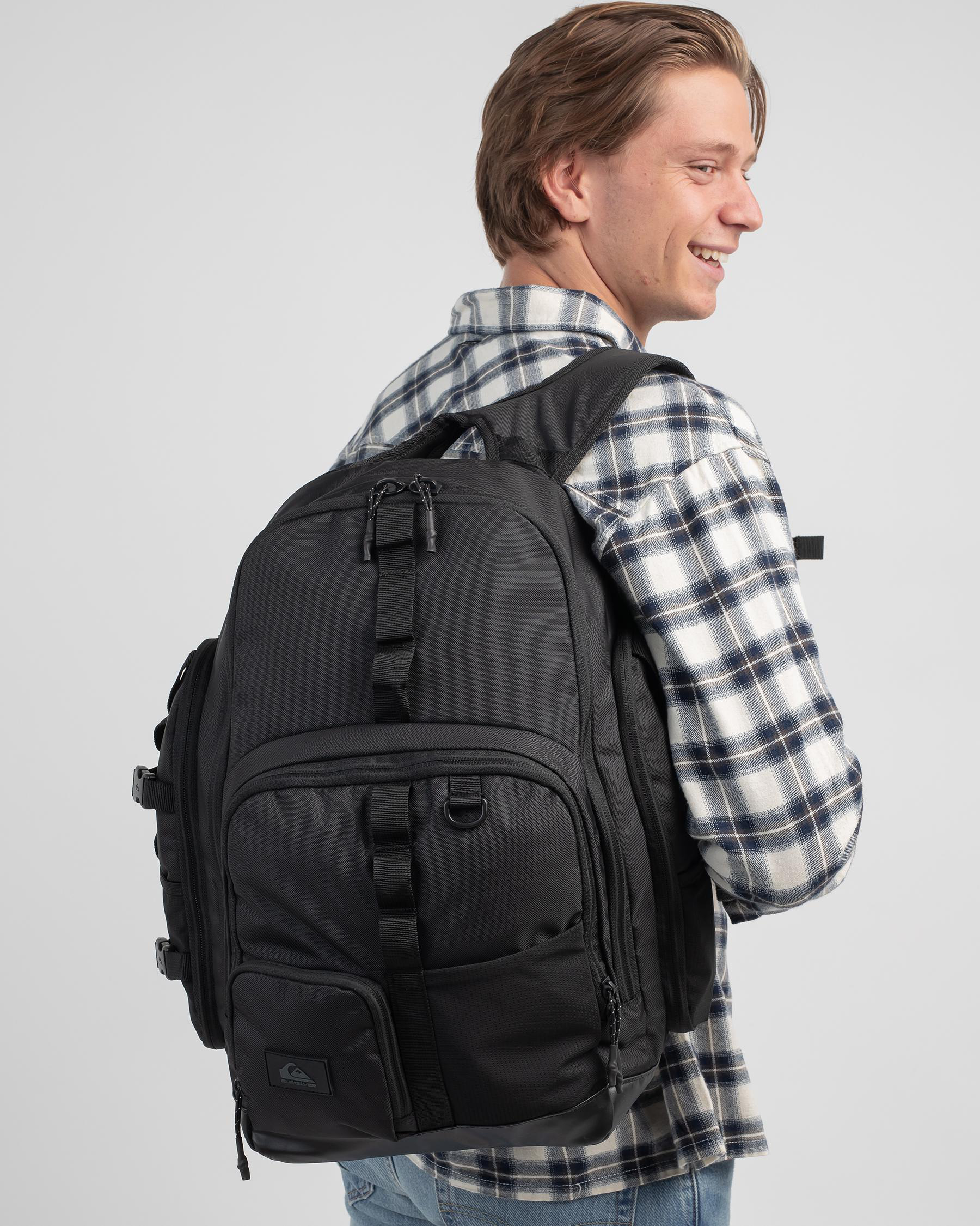 Shop Quiksilver Captains Quarters Backpack In Black Fast Shipping