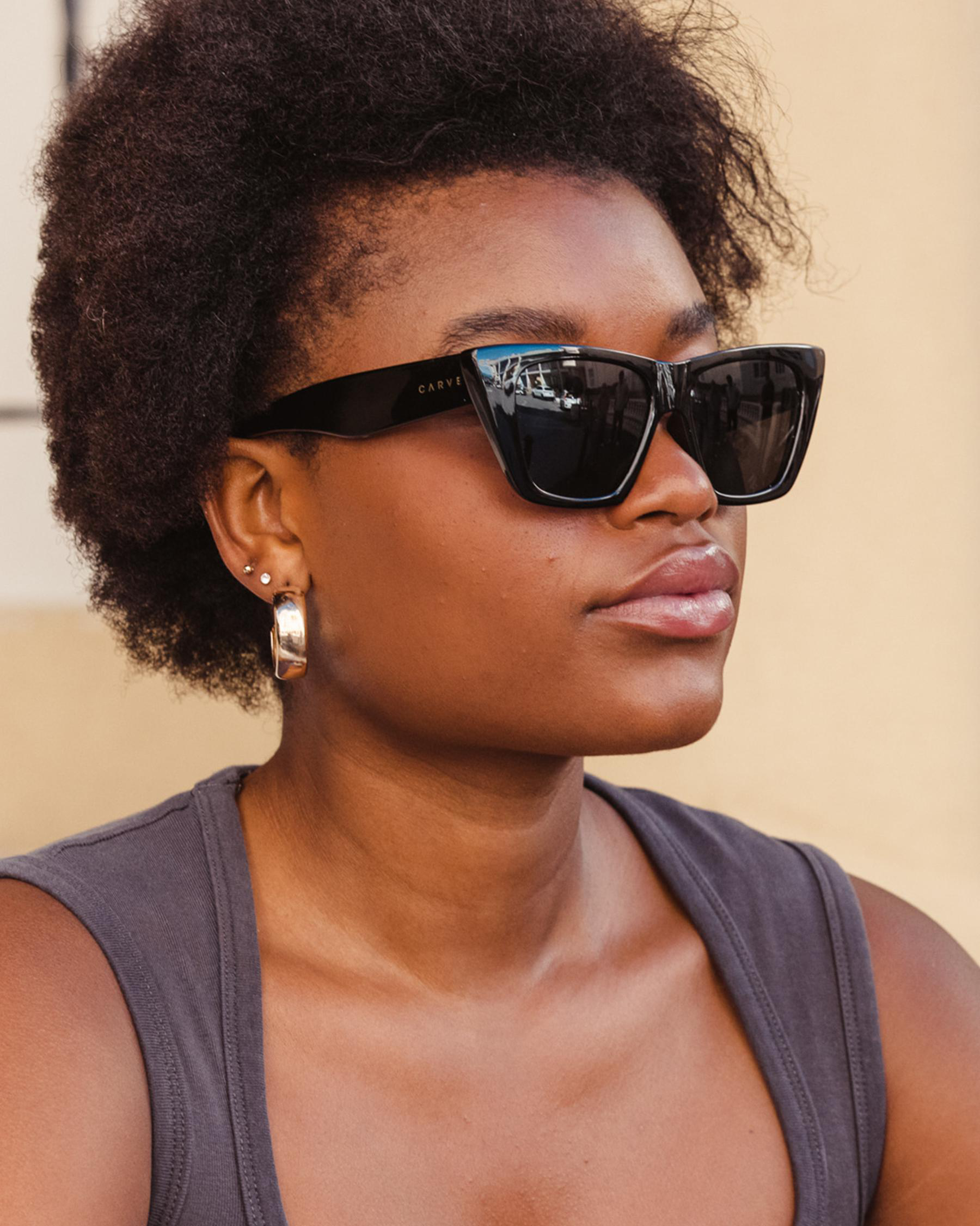 Carve York Sunglasses In Gloss Black/grey FREE* Shipping & Easy Returns City Beach United States