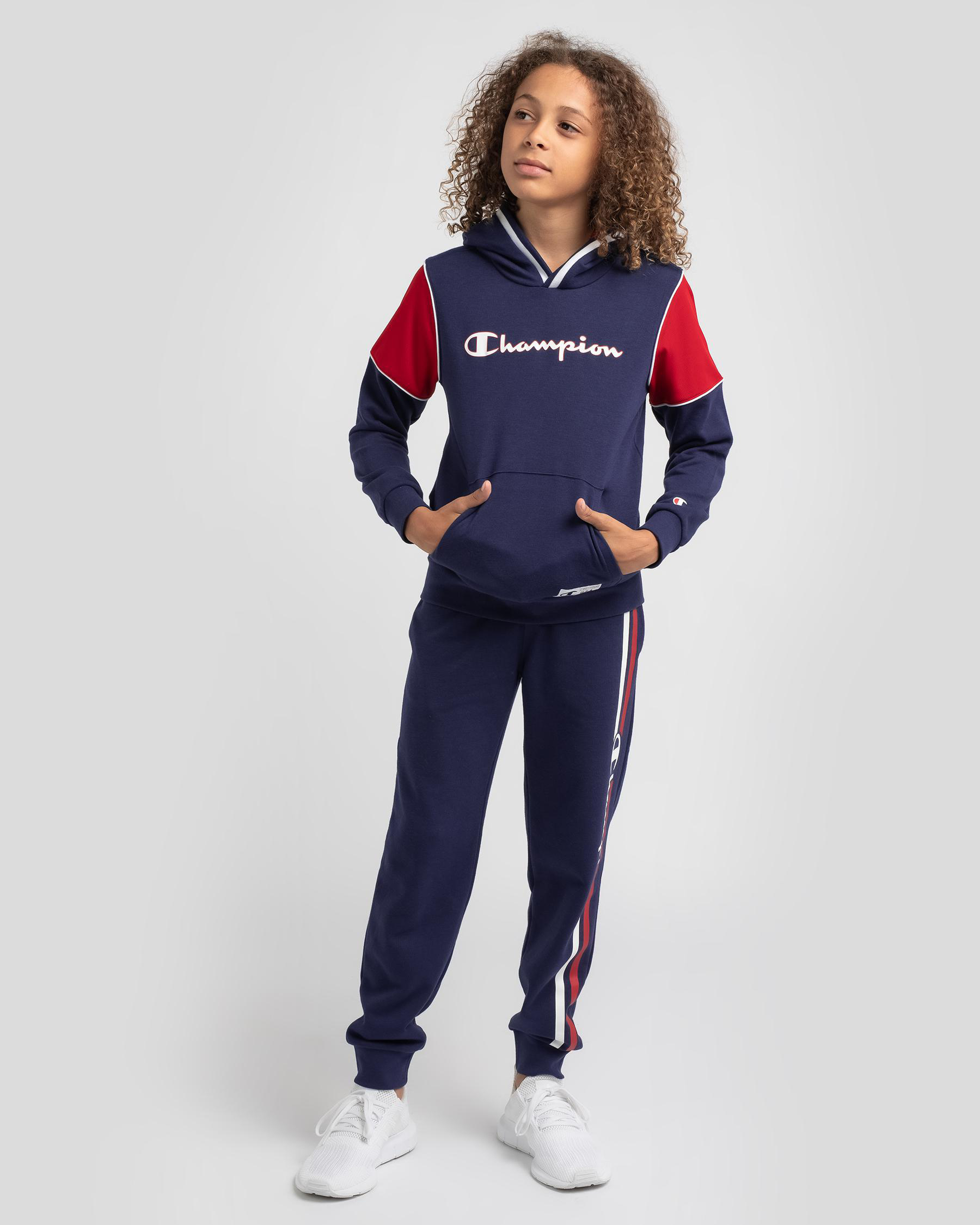 Shop Champion Boys Basket Game Hoodie In Midnight Blue Fast Shipping Easy Returns City