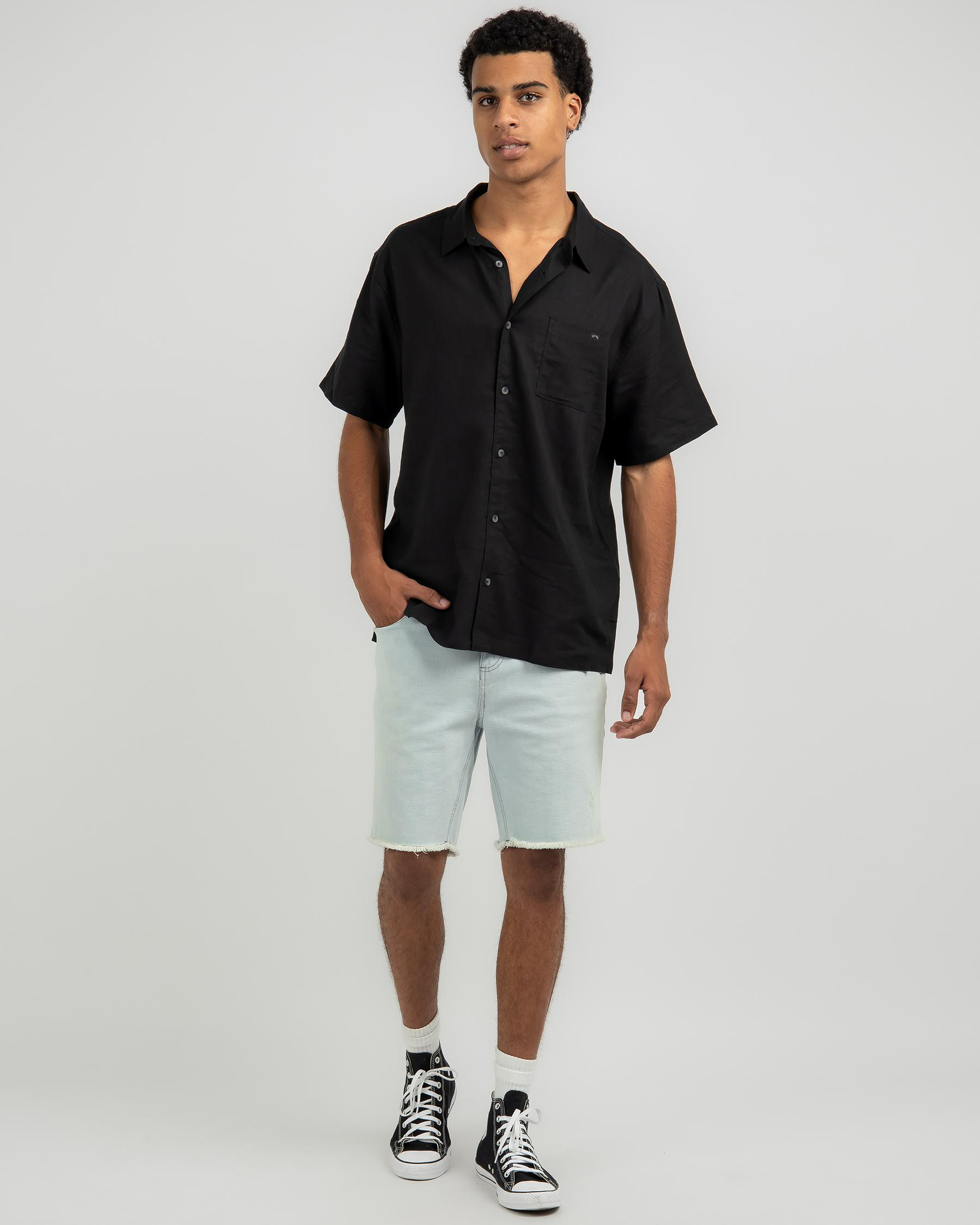 Billabong Mens Ricardo Short Sleeve Shirt (Black) main image 0