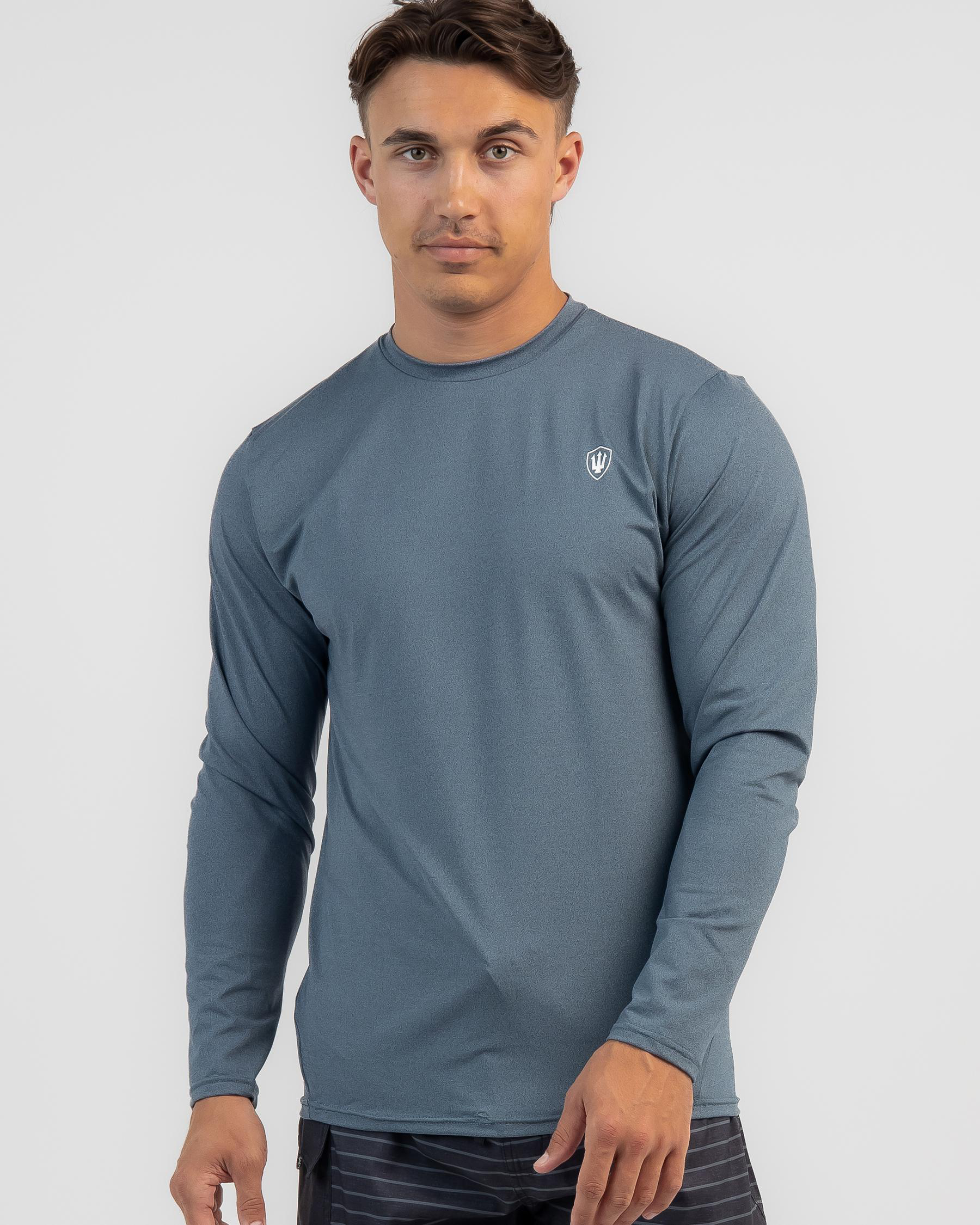 Shop Far King Surf Shirt Long Sleeve Rash Vest In Blue Fast Shipping & Easy Returns City