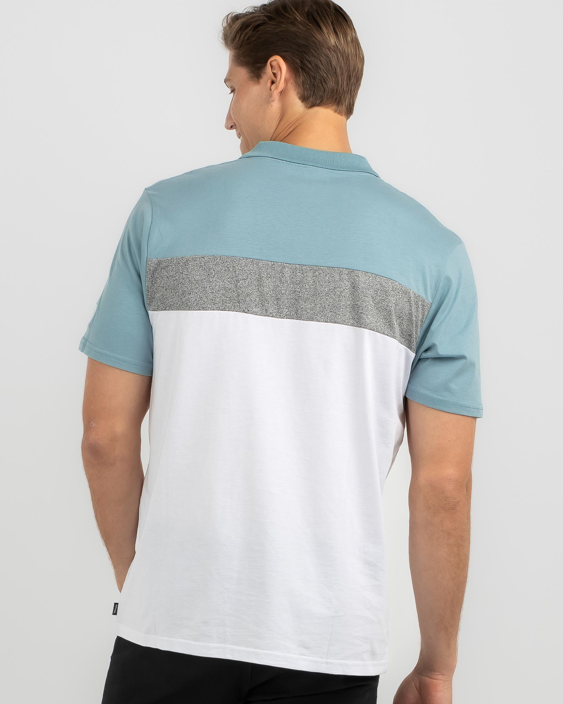 Shop Rip Curl Undertow Panel Polo Shirt In Blue/white Fast Shipping