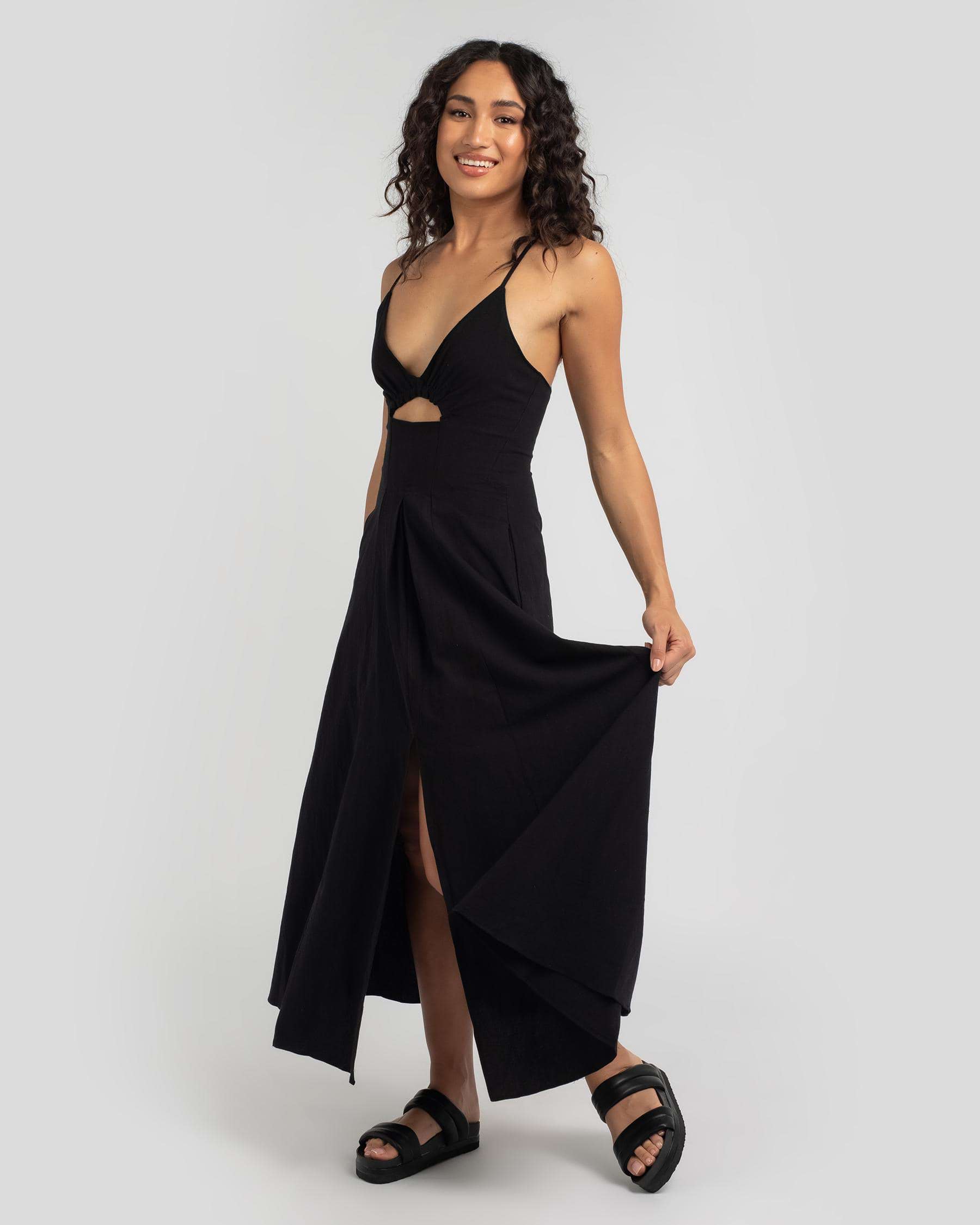 Thanne Aleena Maxi Dress In Black - Fast Shipping & Easy Returns - City ...