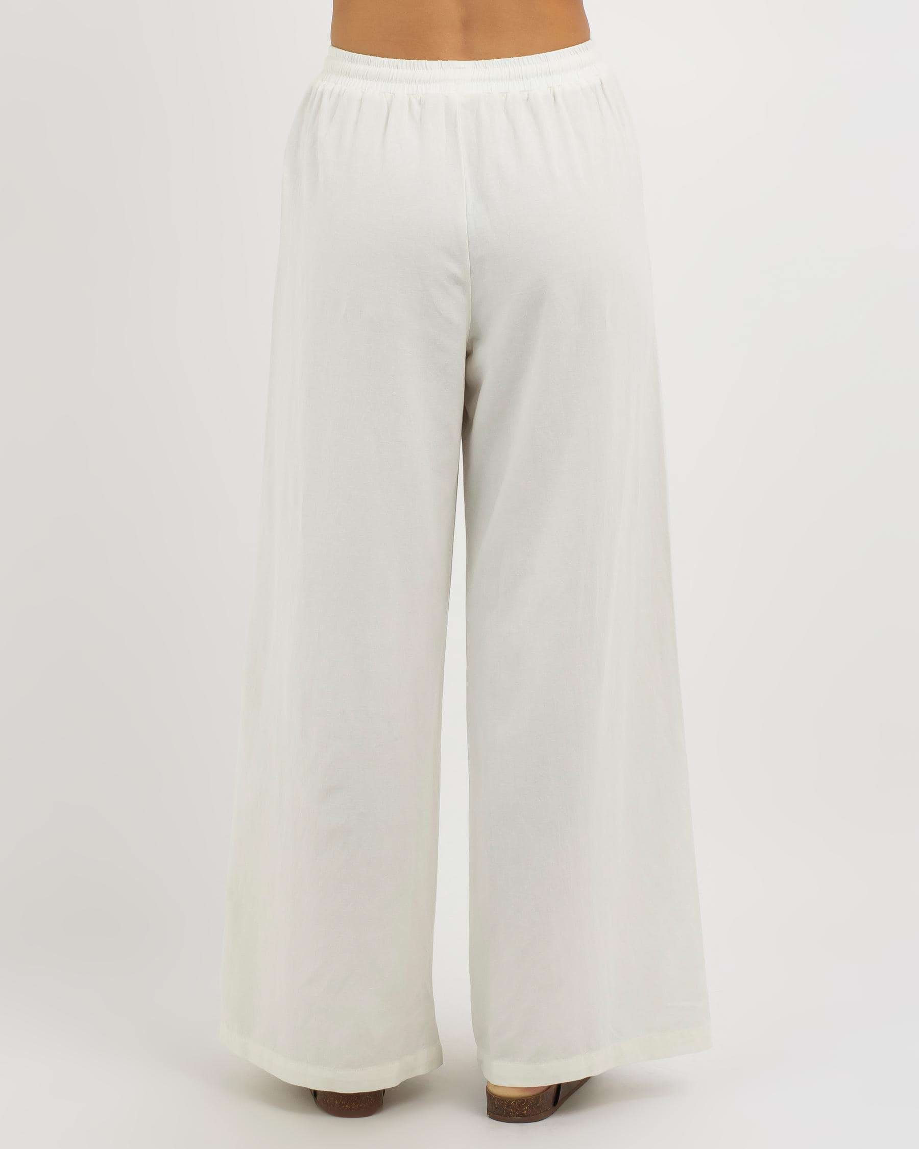 Rusty Alannah Pants In White - Fast Shipping & Easy Returns - City ...