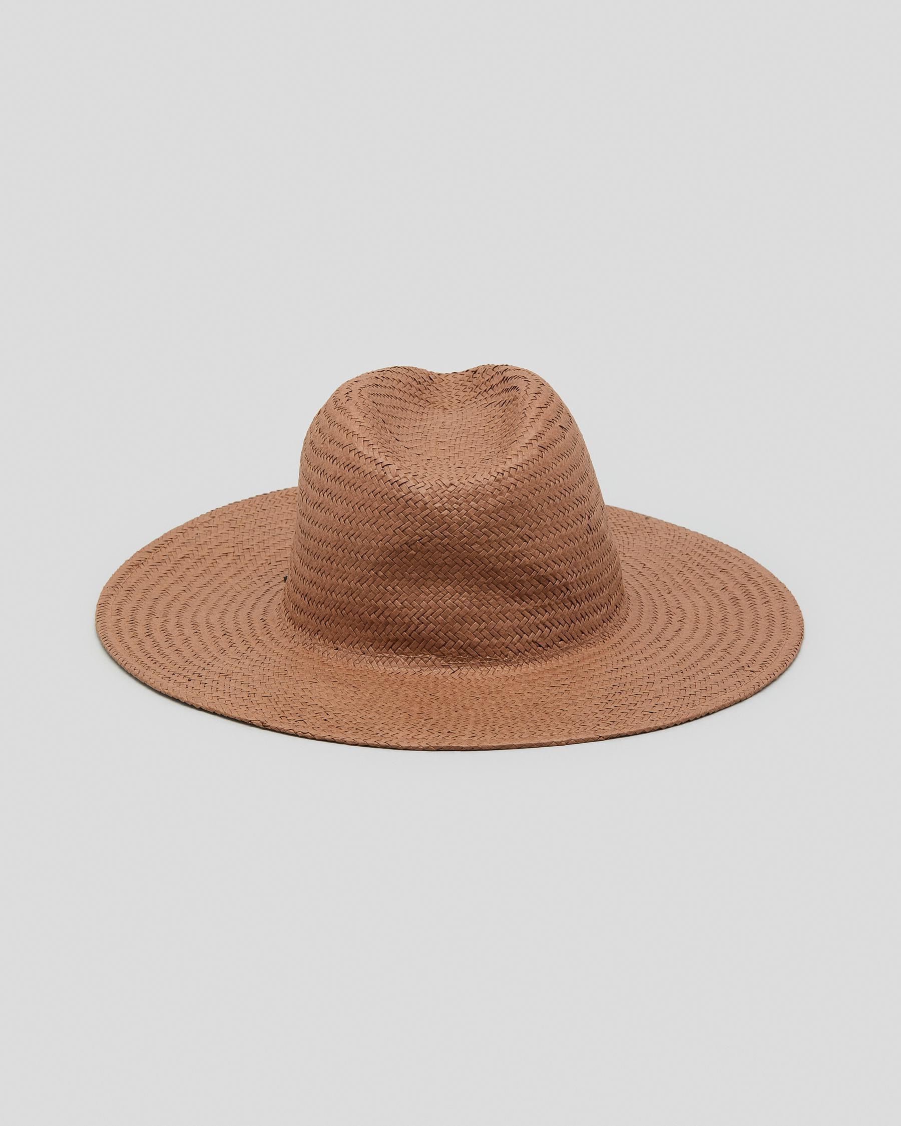Brixton Seaside Sun Panama Hat In Brown 