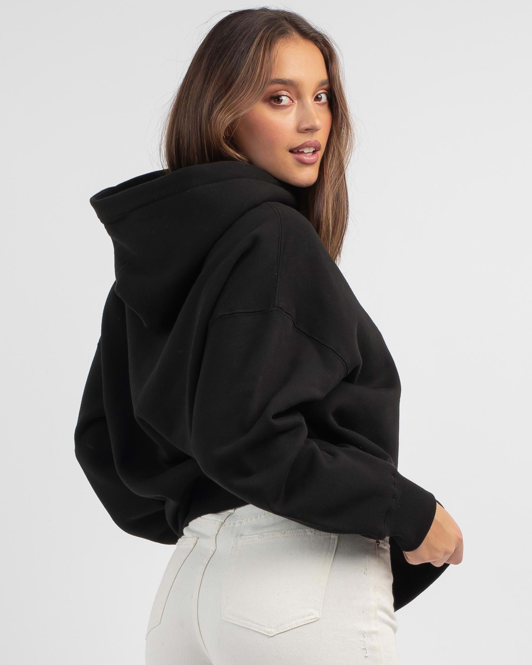 Stussy Stock Oversized Hoodie In Black - Fast Shipping & Easy Returns ...