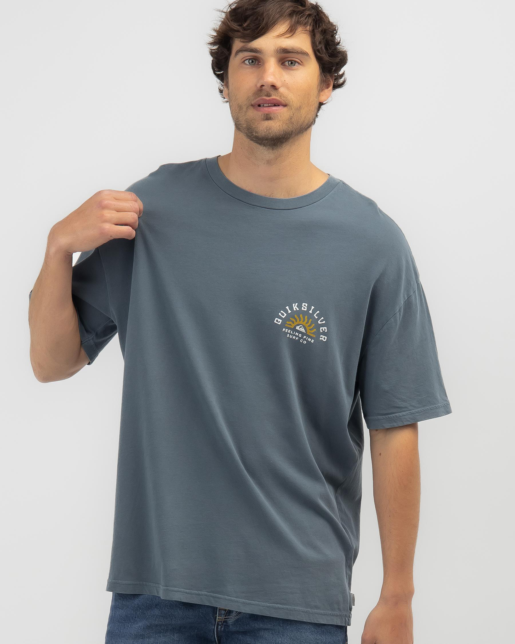 Shop Quiksilver QS State of Mind T-Shirt In Dark Slate - Fast Shipping ...