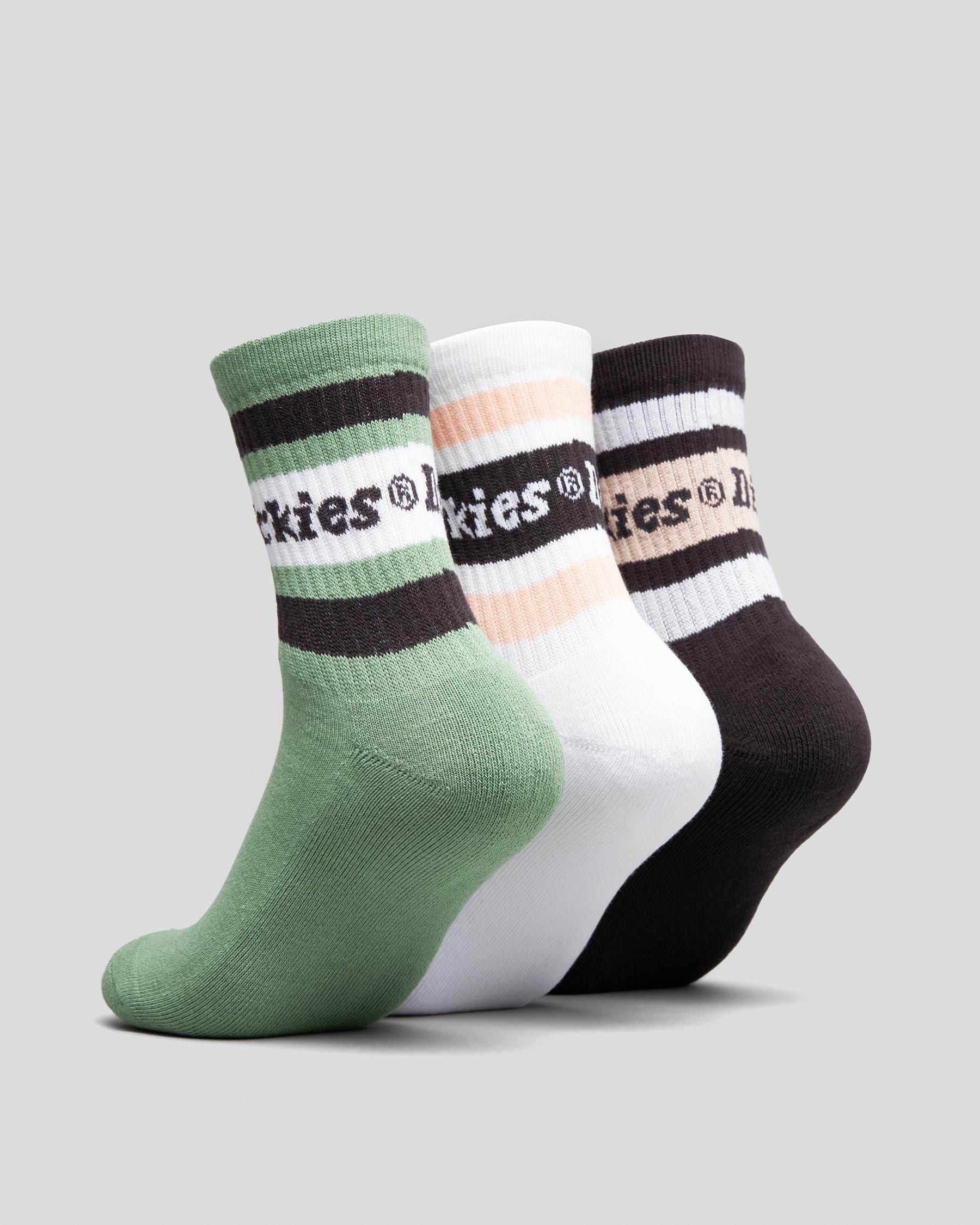 Dickies Womens Standard Sock Pack In Black/jade/white - Fast Shipping ...