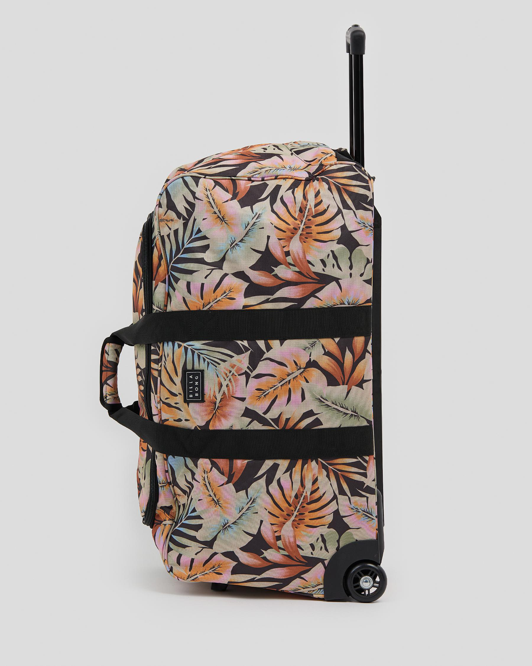 Shop Billabong Check In Large Wheeled Travel Bag In Antique Black
