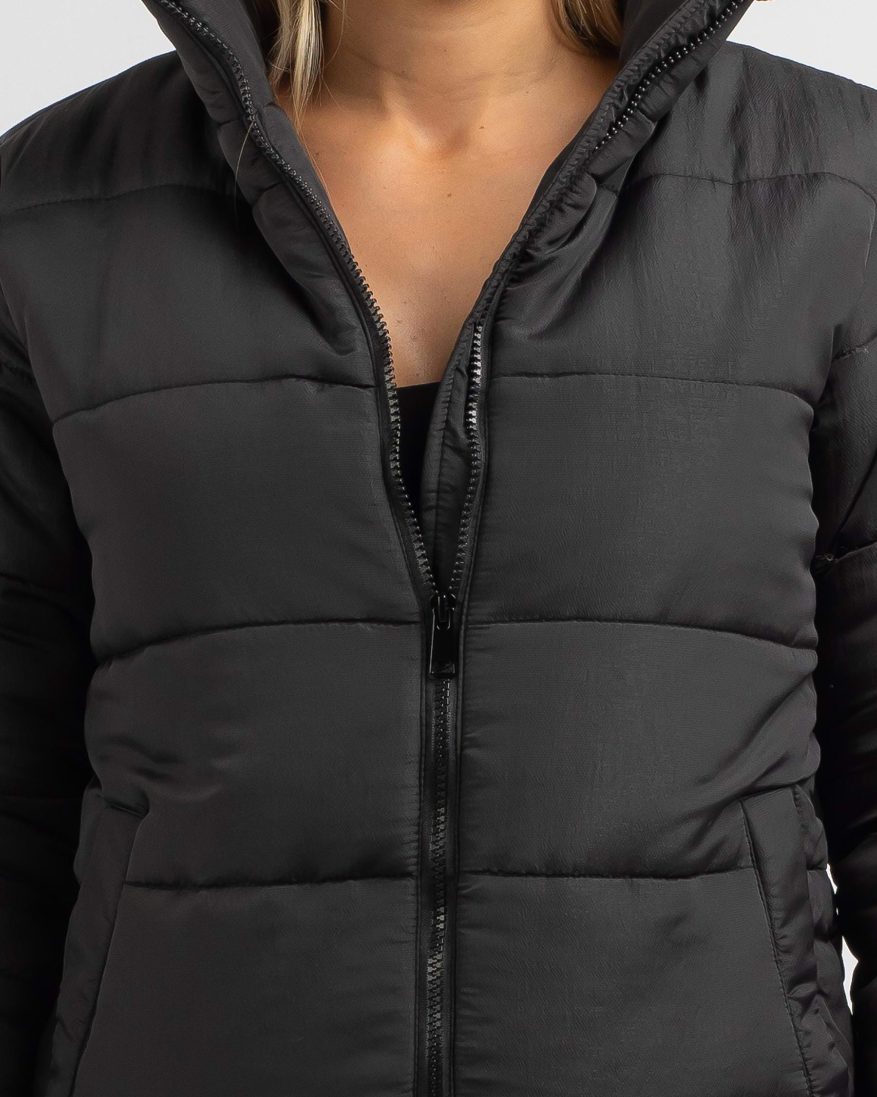 Shop Ava And Ever Jezebel Puffer Jacket In Black - Fast Shipping & Easy ...