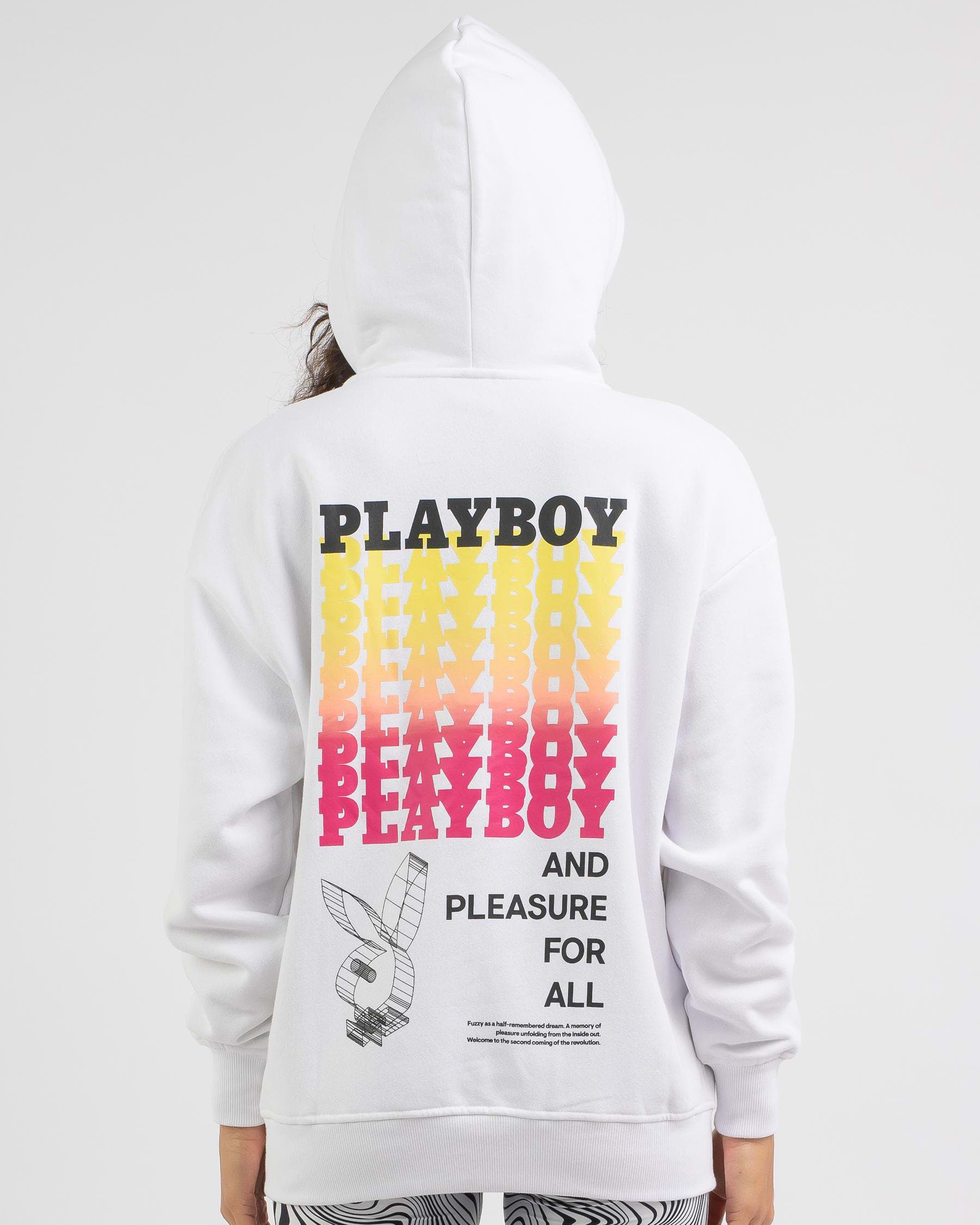 Playboy 3D Stacked Hoodie In White - Fast Shipping & Easy Returns ...
