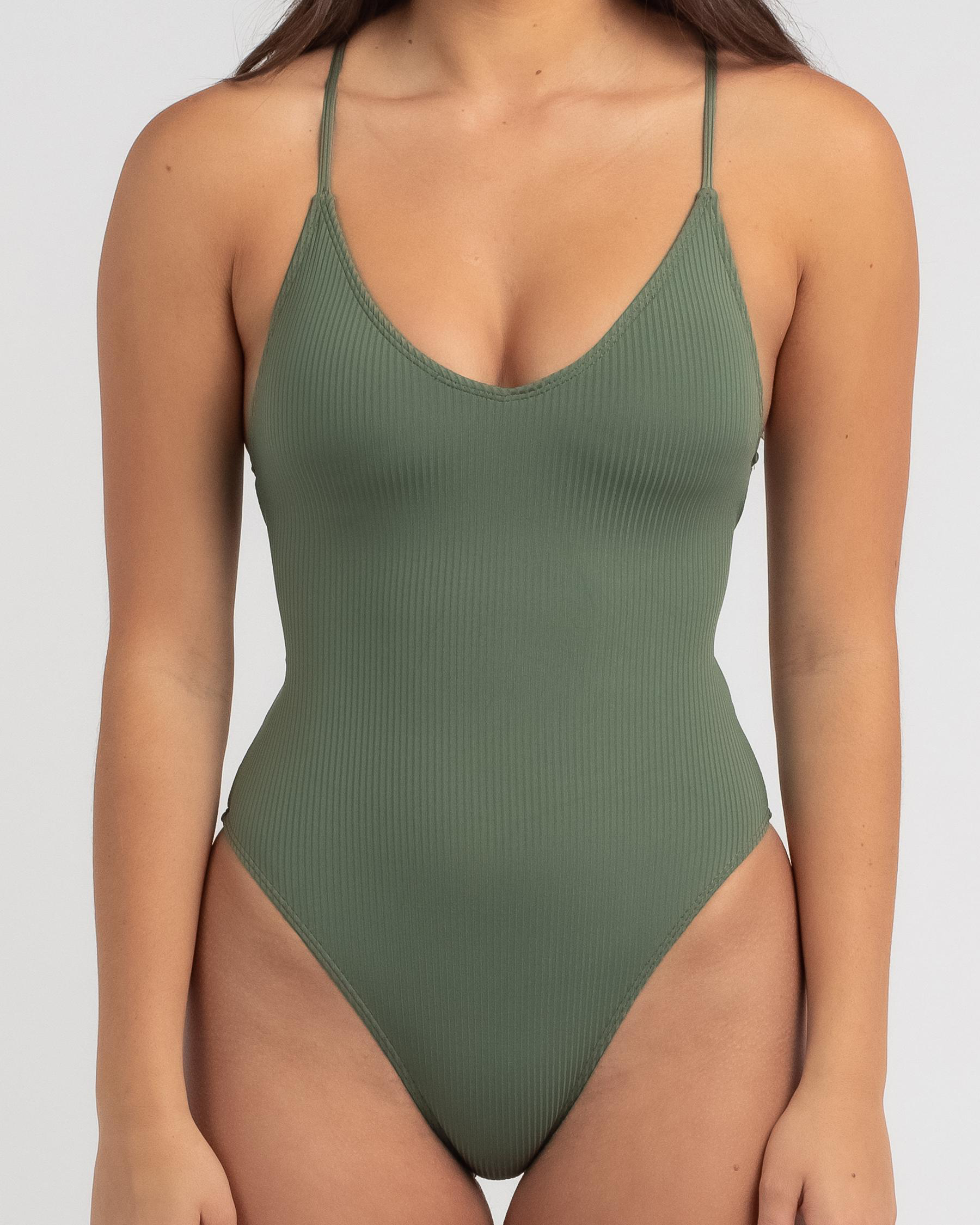 Shop topanga august one piece swimsuit in olive fast shipping easy