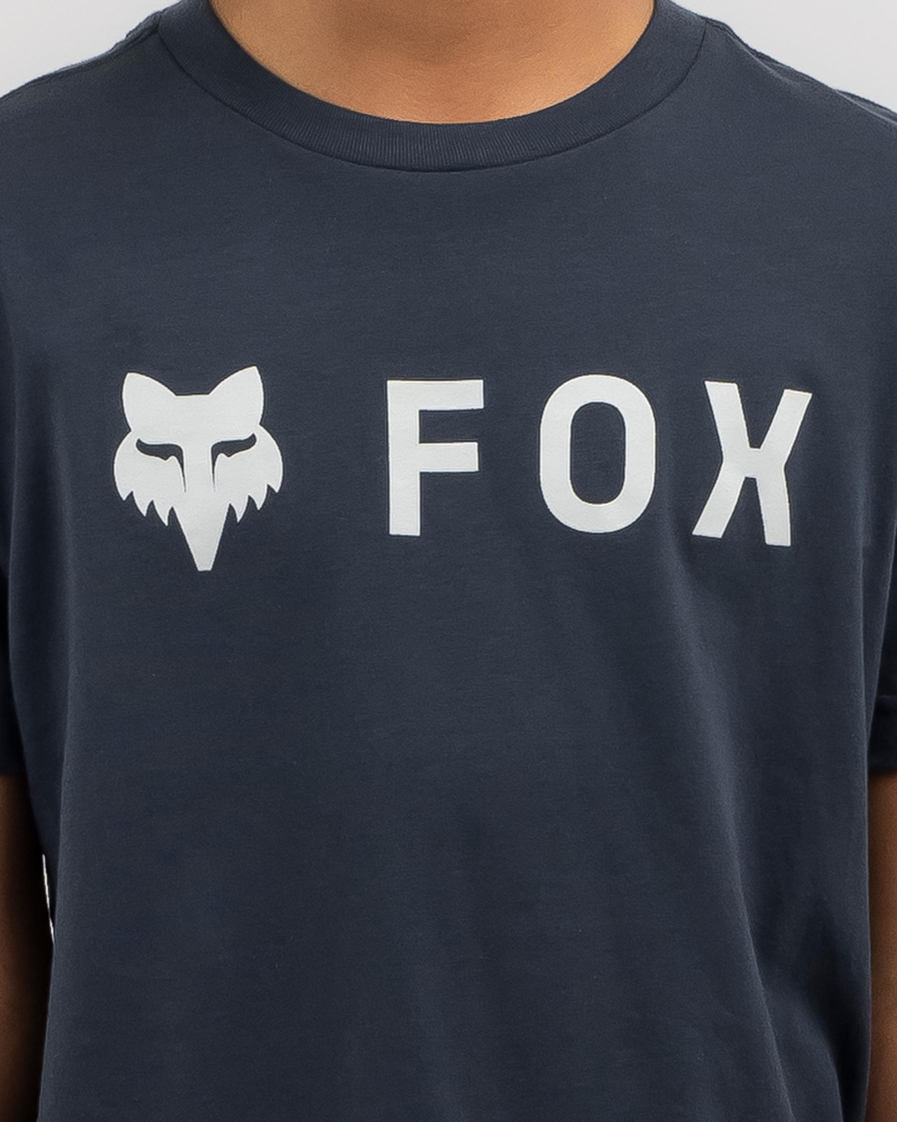 Shop Fox Boys' Absolute T-Shirt In Midnight Navy - Fast Shipping & Easy ...