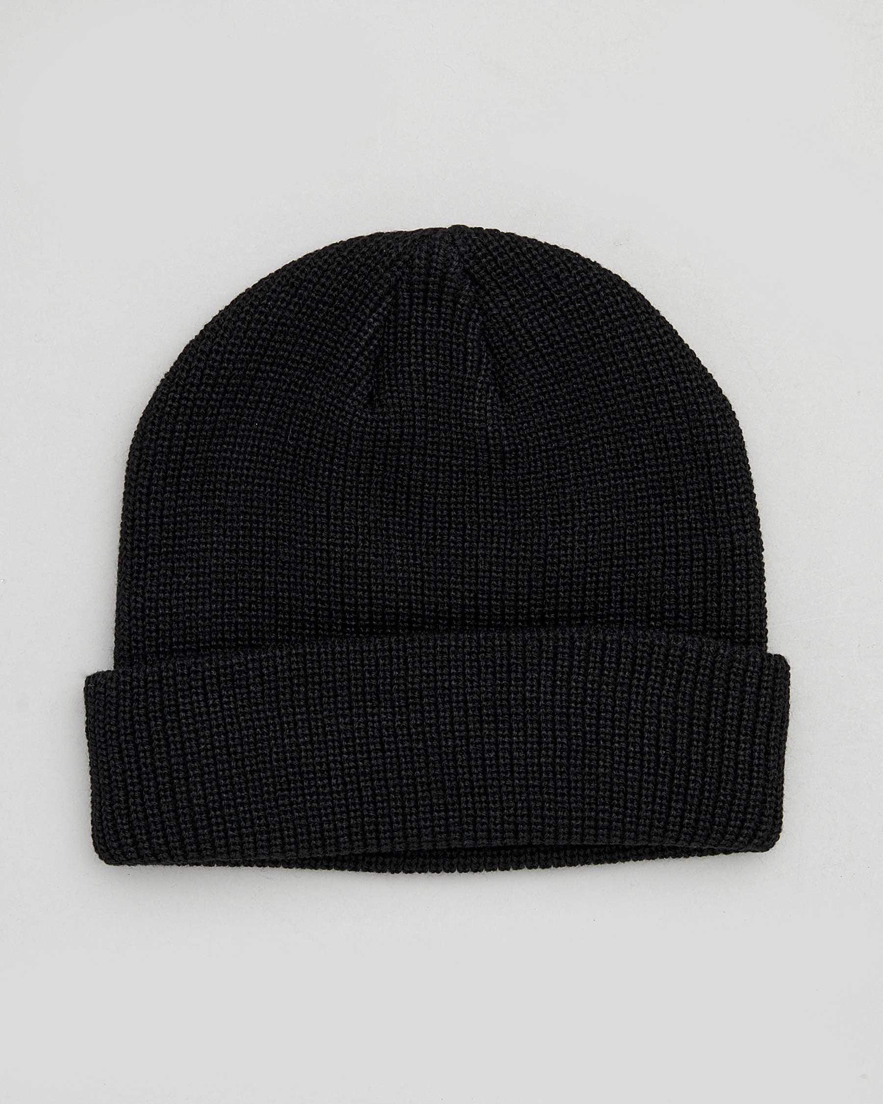 Volcom Shore Leave Cuff Beanie In Black - Fast Shipping & Easy Returns ...