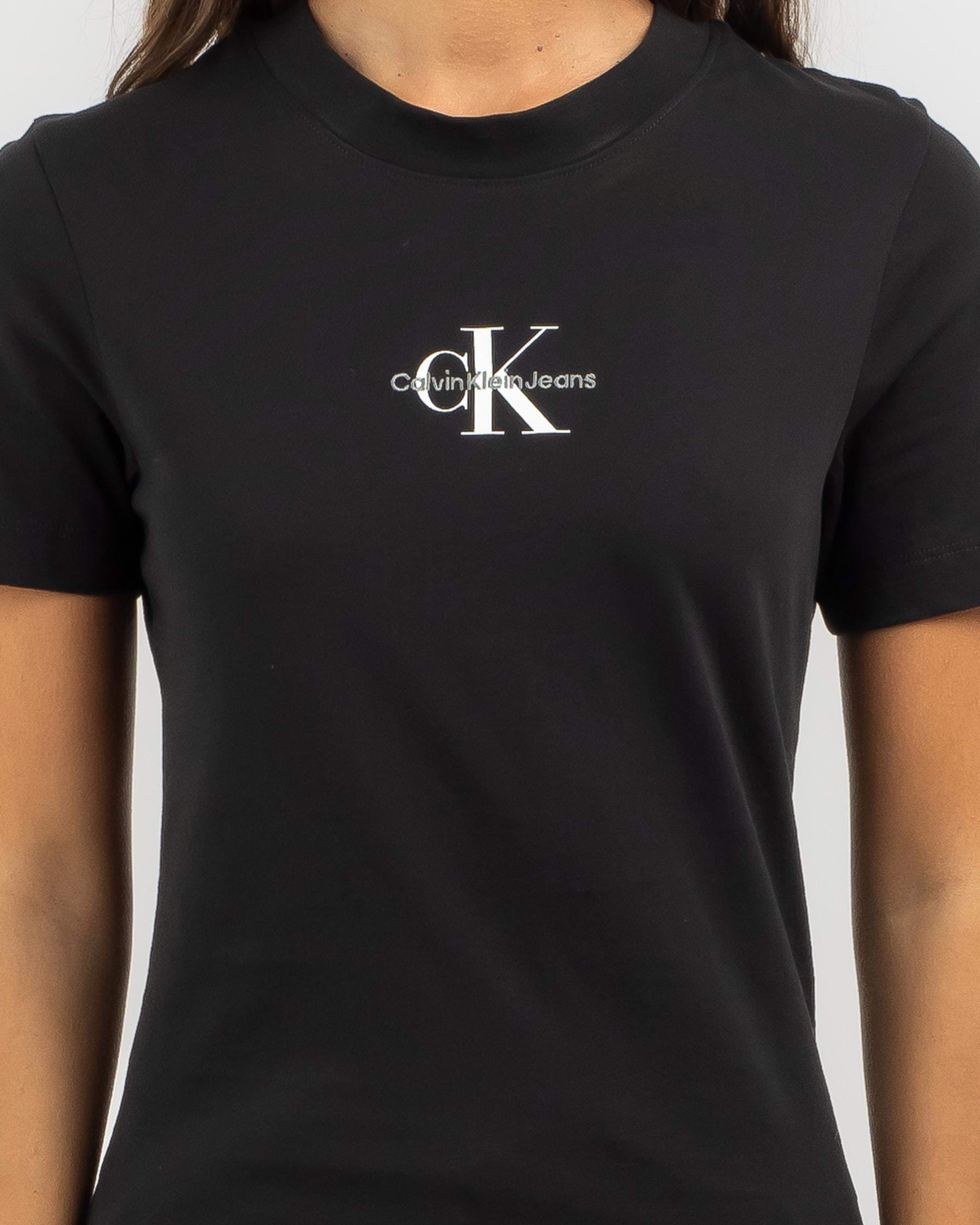 Calvin Klein Monologo T-Shirt In Ck Black - Fast Shipping & Easy ...