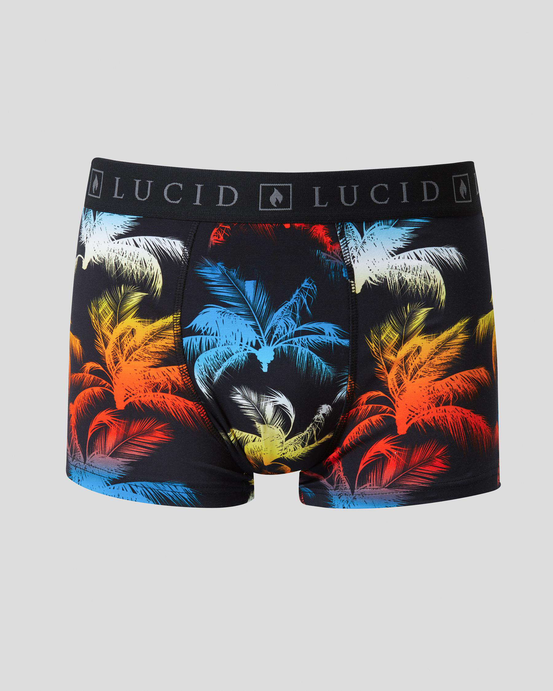 Shop Lucid Miami Fitted Boxers In Black/multi Fast Shipping & Easy