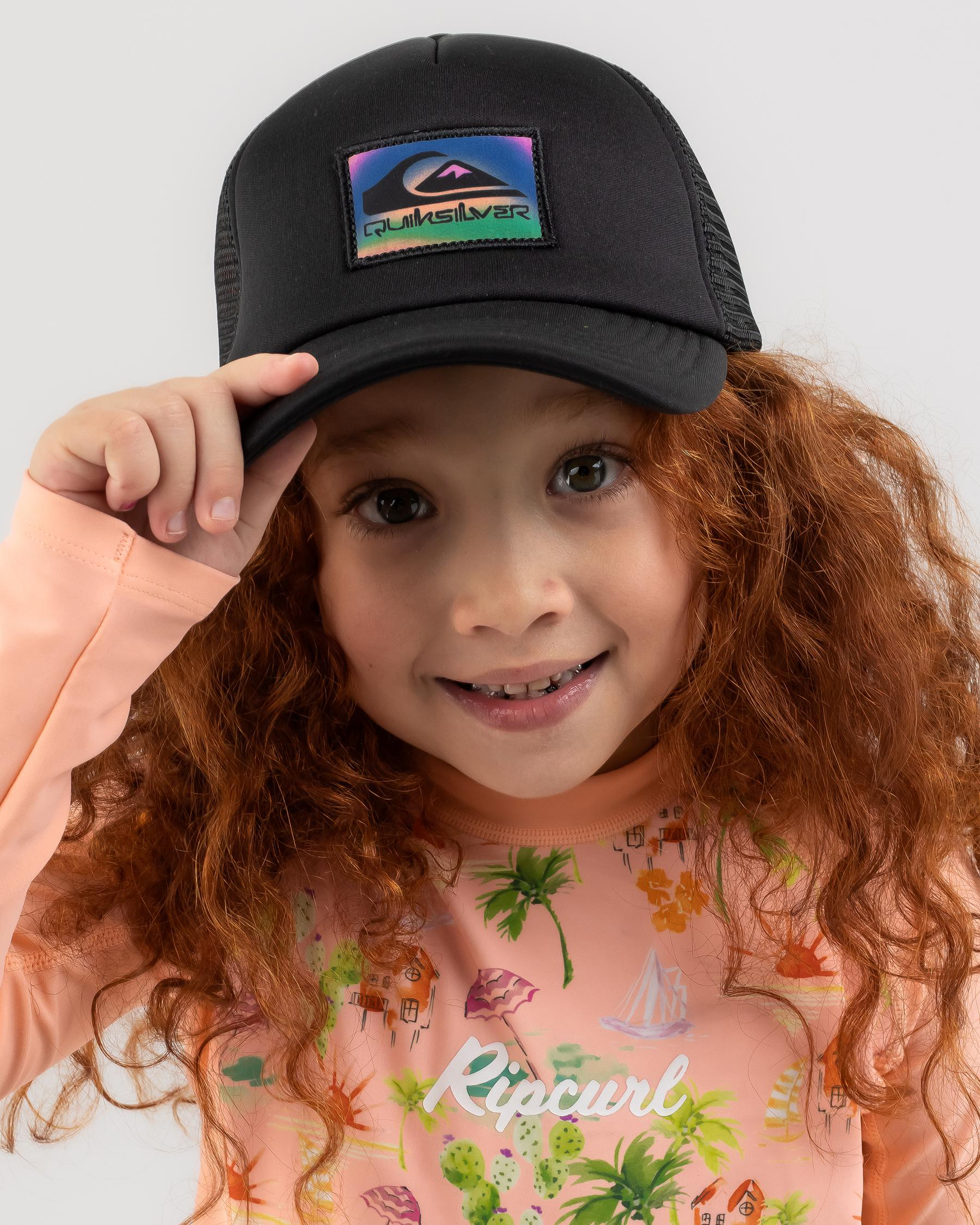 Quiksilver Toddlers' Sea Zephyr Trucker Cap In Black Fast Shipping