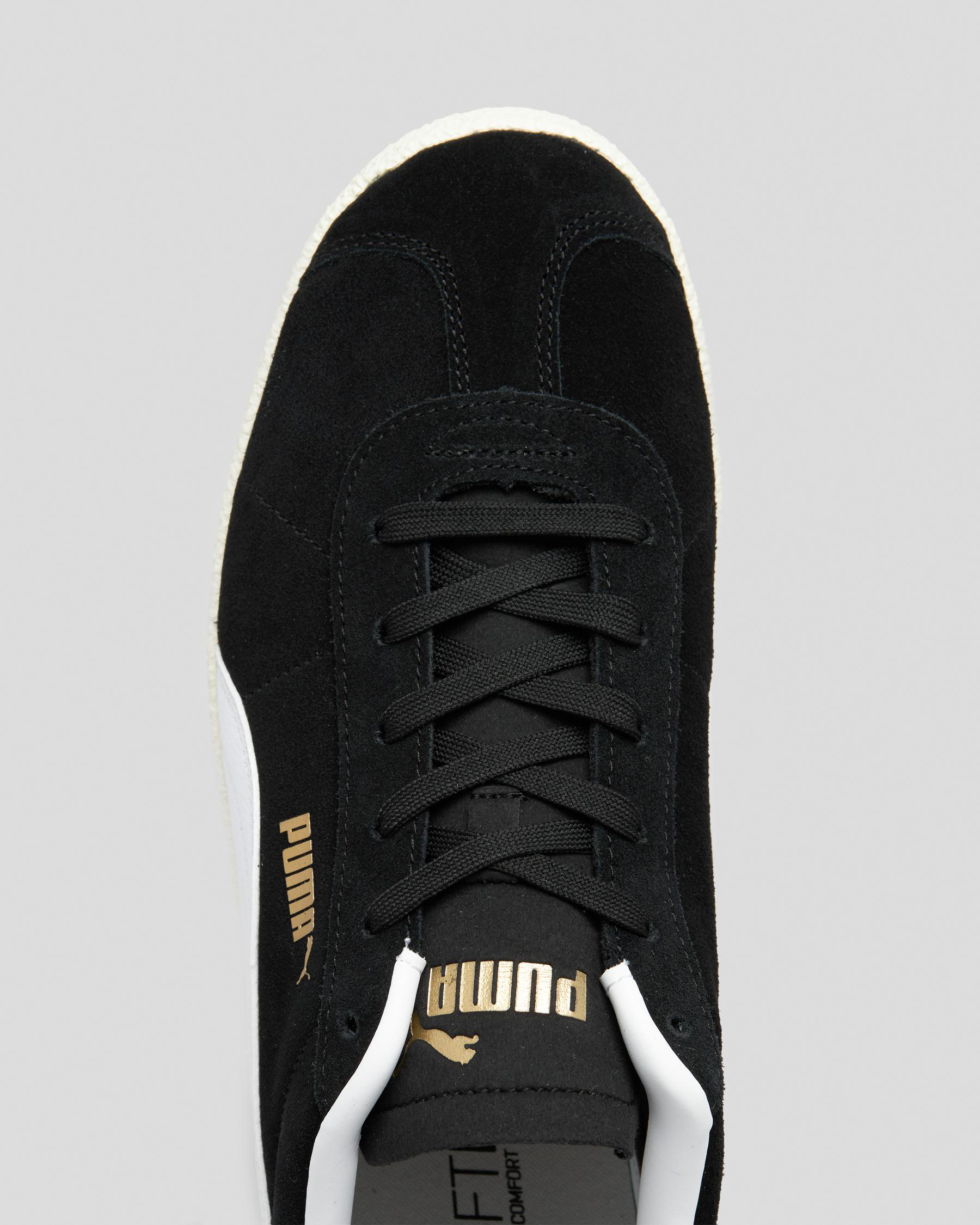 Shop Puma Club Shoes In Puma Blackpuma Whitepuma Team Goldivory Glow
