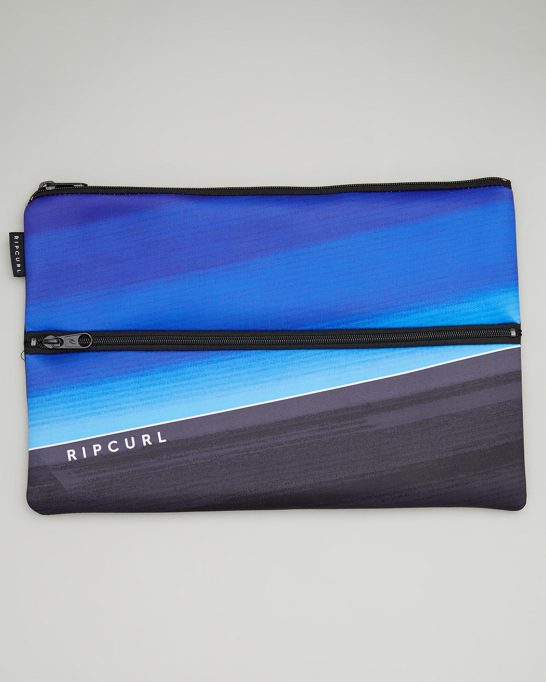 Shop Rip Curl X Large Pencil Case In Black/blue Fast Shipping & Easy