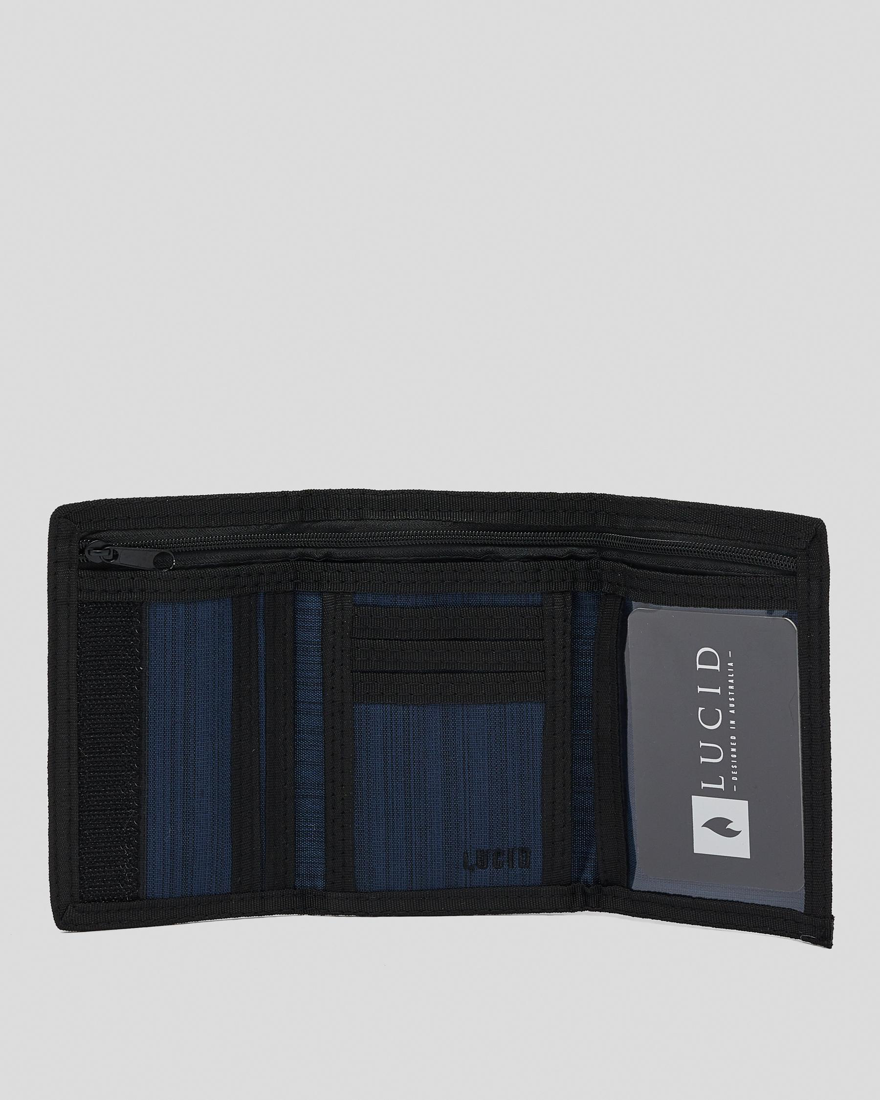 Shop Lucid Granular Velcro Wallet In Navy Fast Shipping & Easy