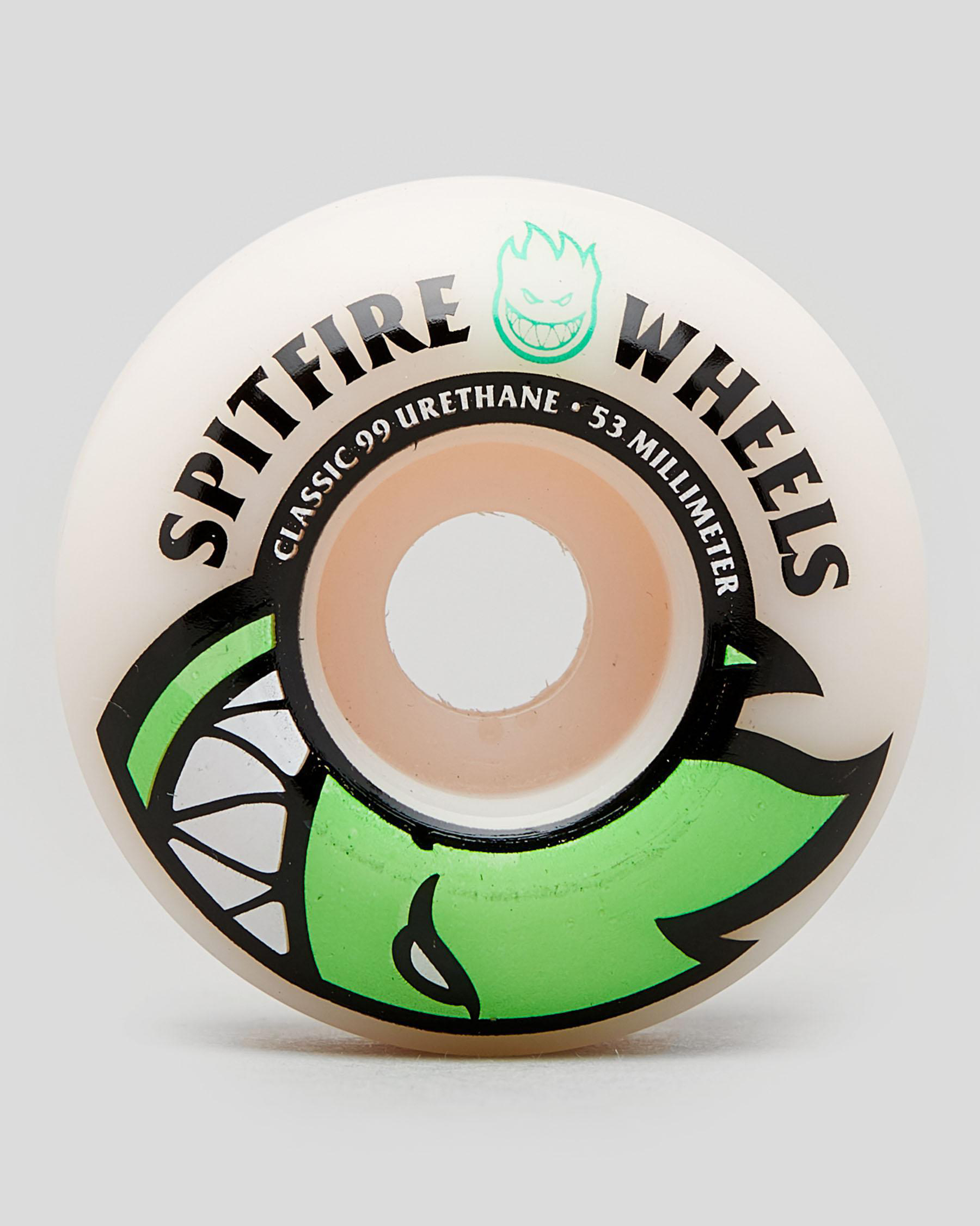 thumbnail interactive-video image 1 of Spitfire Bighead Skateboard Wheels 57mm With Bones Reds Bearings - Complete Wheel Set 1 of 9