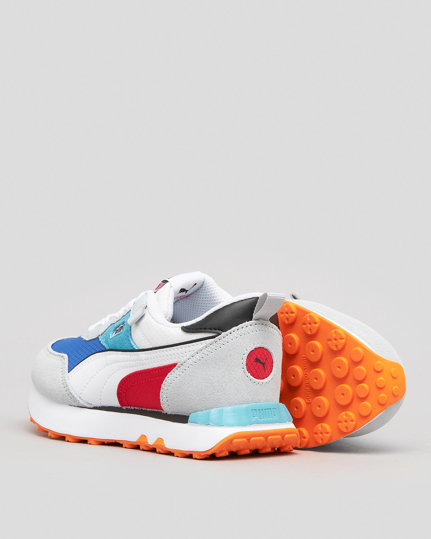 Shop Puma Junior Boys' Rider FV Future Vintage Shoes In Puma White/puma ...