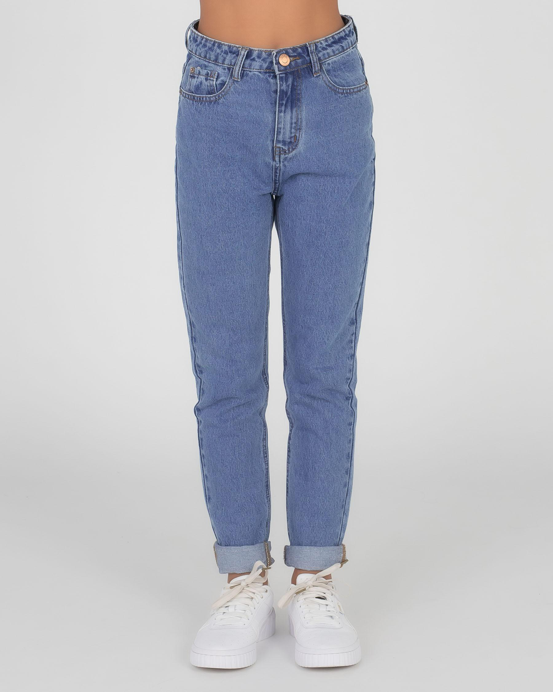 Used Girls' Dixon Mom Jeans In Dark Mid 
