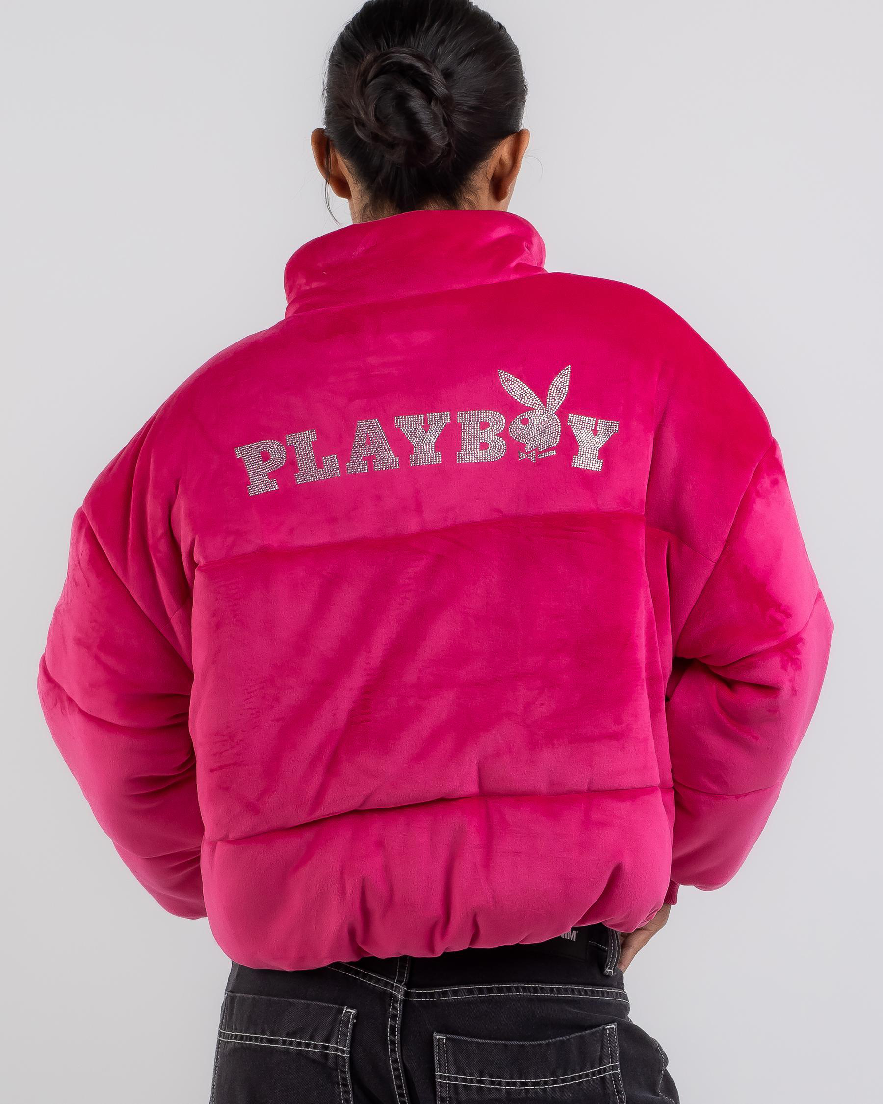 Pink playboy puffer jacket Clearance