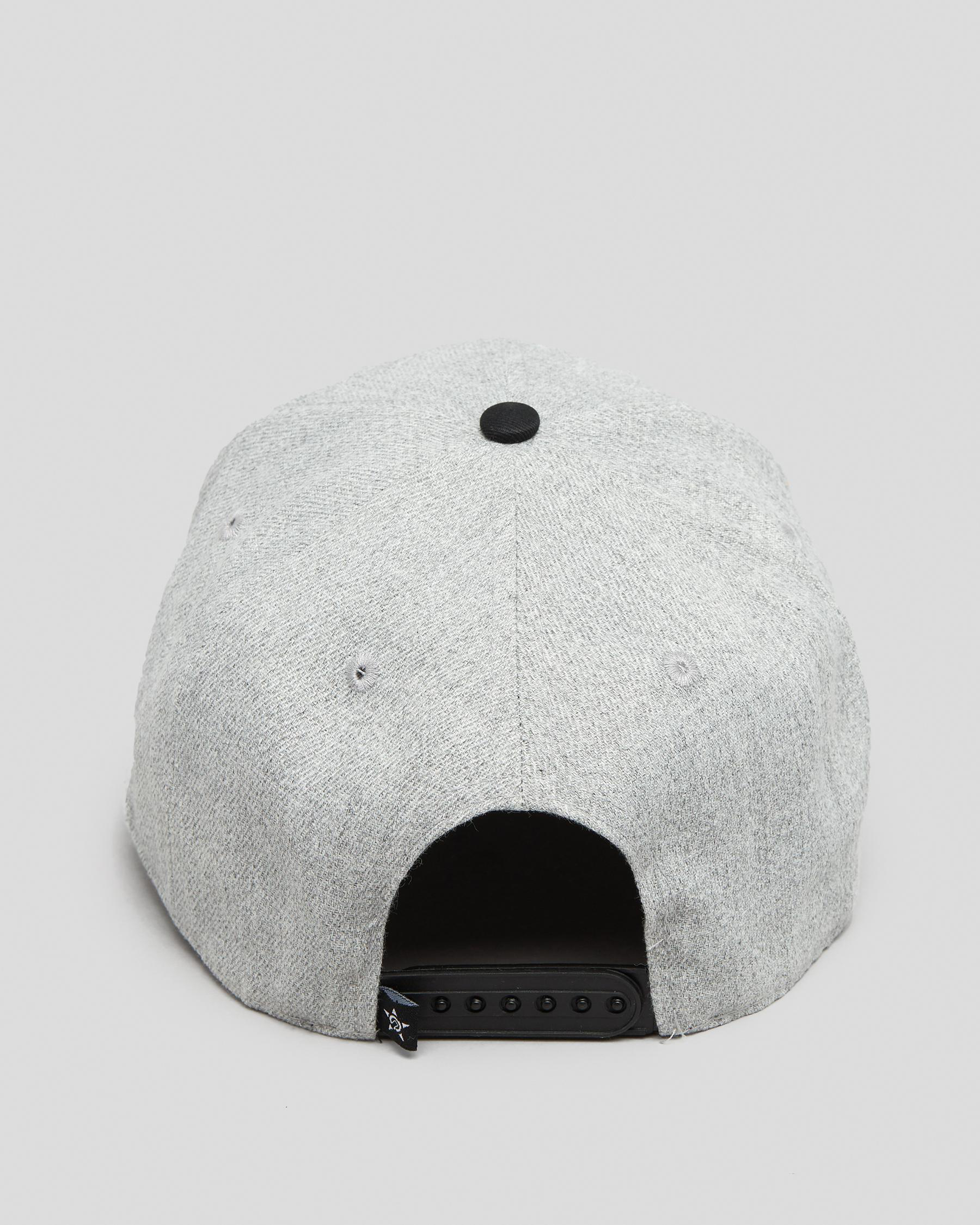 Unit Backstrap Cap Shop Unit Dawn Curve Peak Snapback Cap In Grey Heather - Fast Shipping ...
