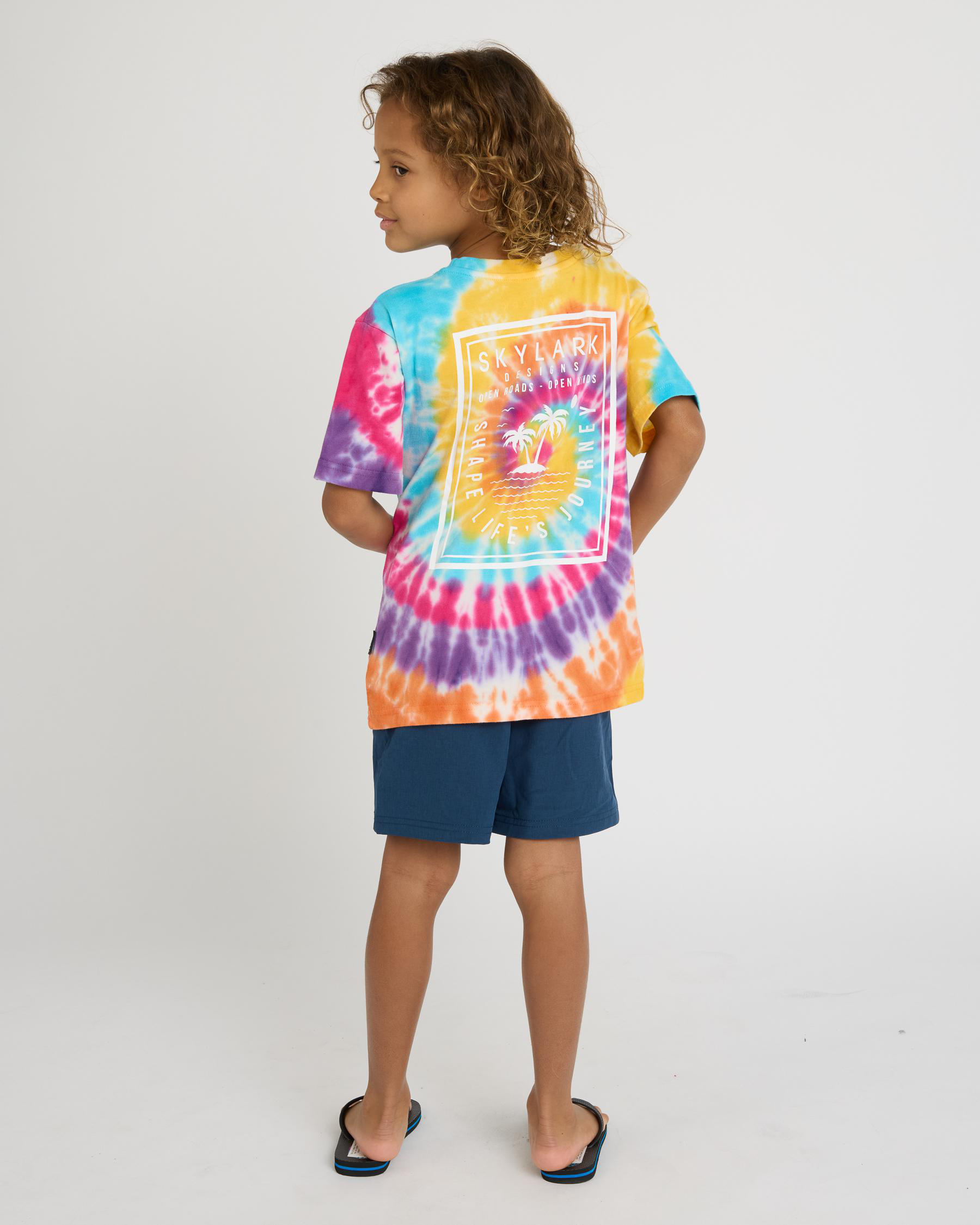 Skylark Toddlers' Palette TShirt In Rainbow Tie Dye FREE* Shipping