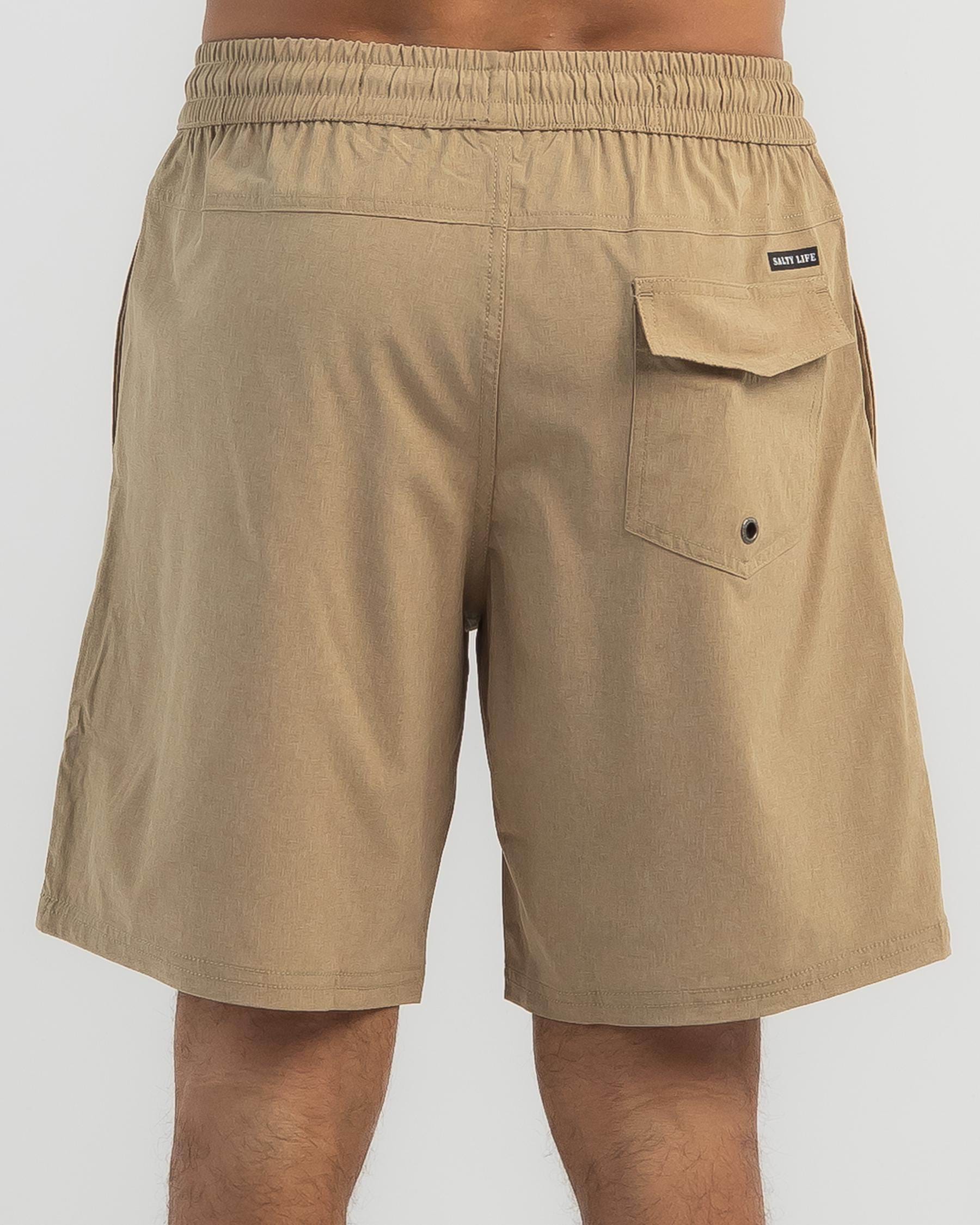 Shop Salty Life Cyclone Board Shorts In Tan - Fast Shipping & Easy ...