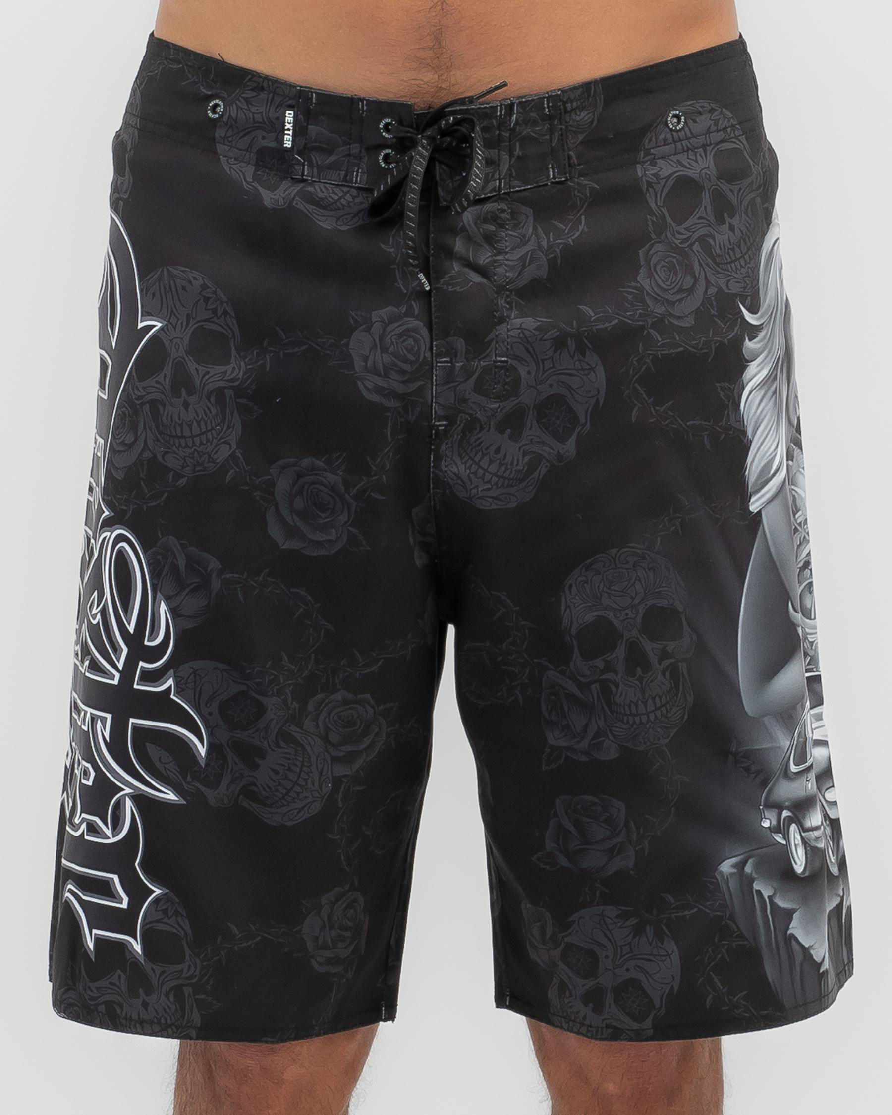 Shop Dexter Dissolve Board Shorts In Black Fast Shipping & Easy
