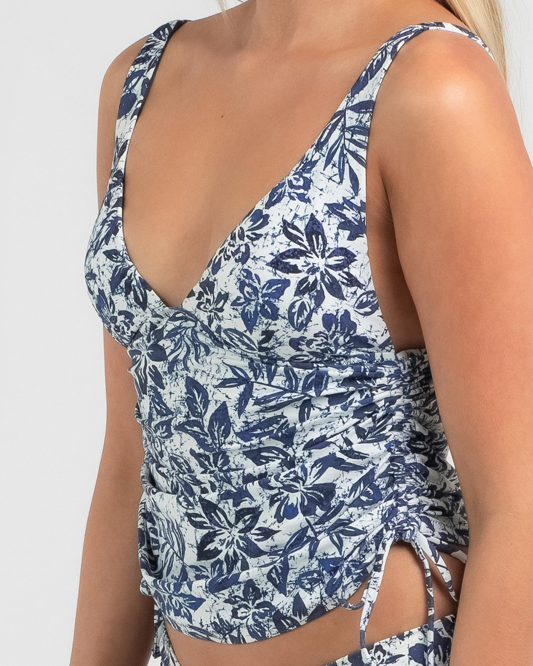 Rip Curl Drifter Tankini Top In Navy - Fast Shipping & Easy Returns ...