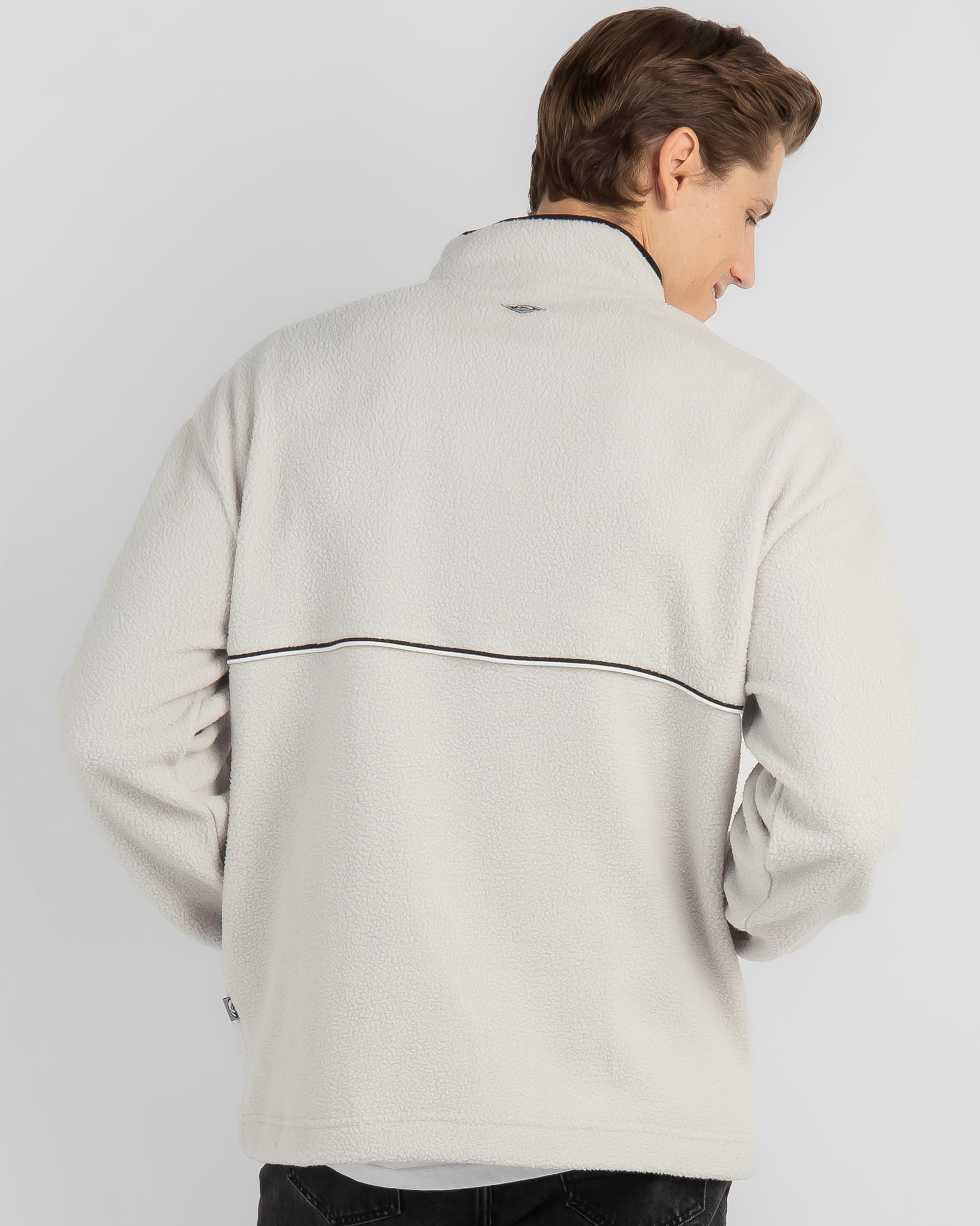 Shop Quiksilver Saturn Polar Fleece Jacket In Gray Violet Fast