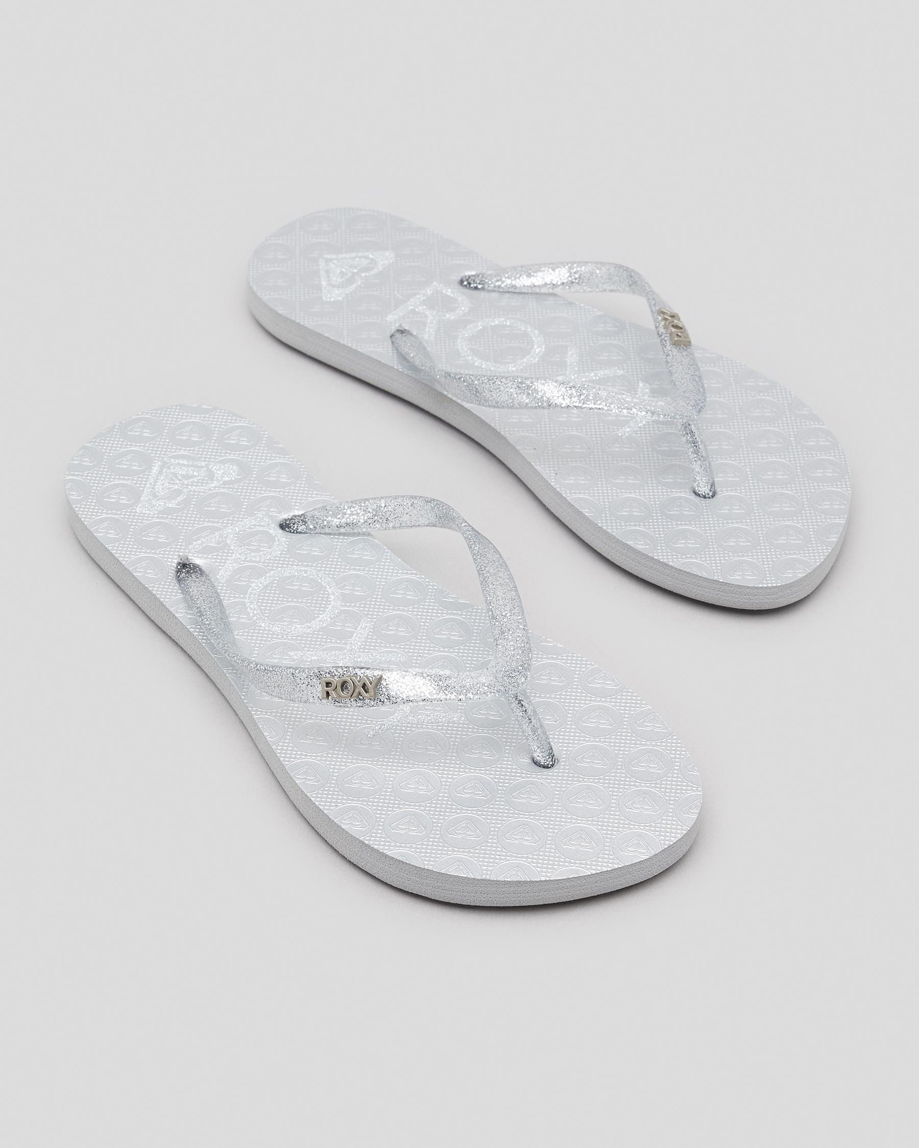 Roxy Viva Sparkle Sandali Glitterati Per Bambine E Ragazze - Tomaia TPU Con Logo, Suola Gomma
