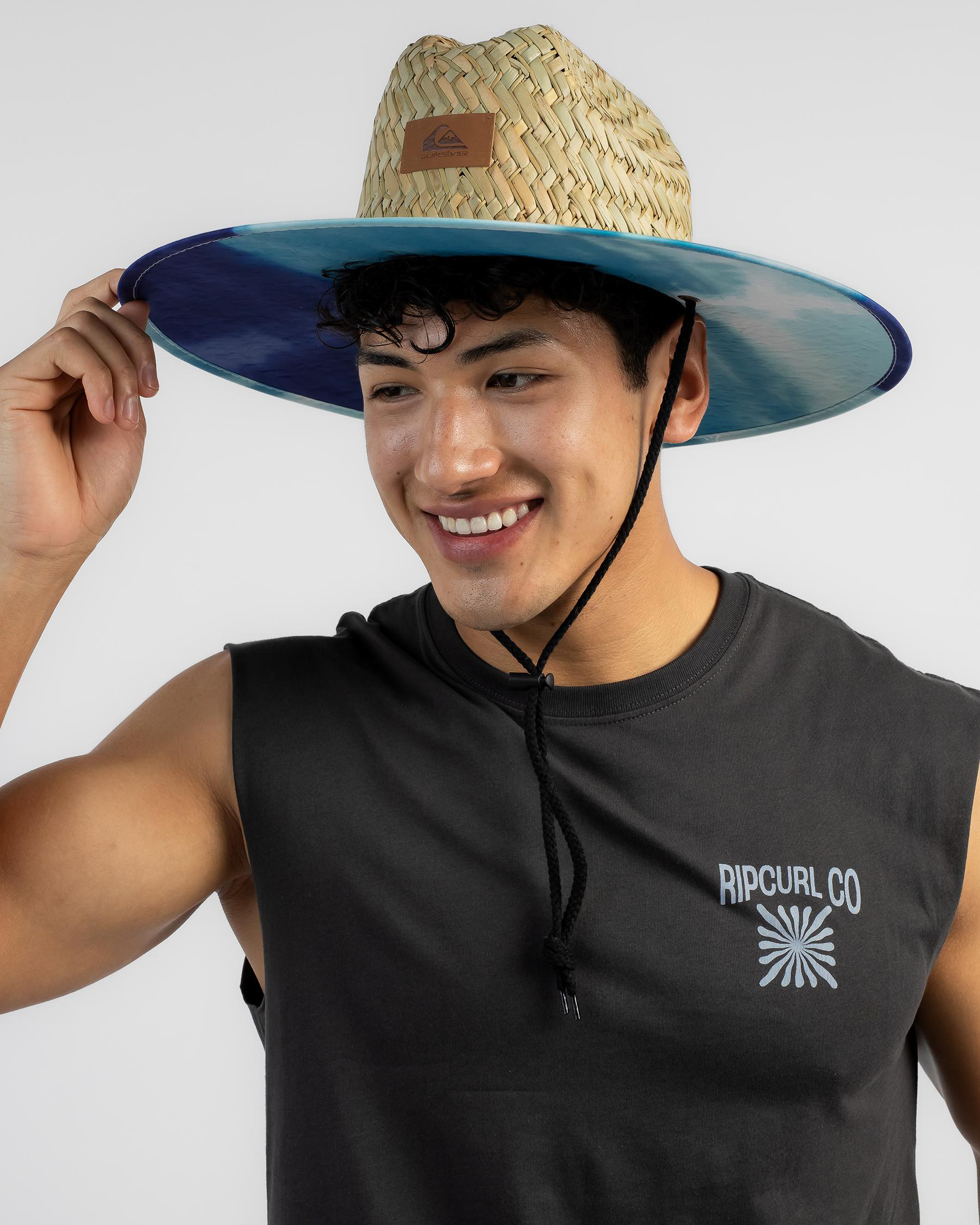 Shop Quiksilver Outsider Straw Hat In Delphinium Blue Fast Shipping